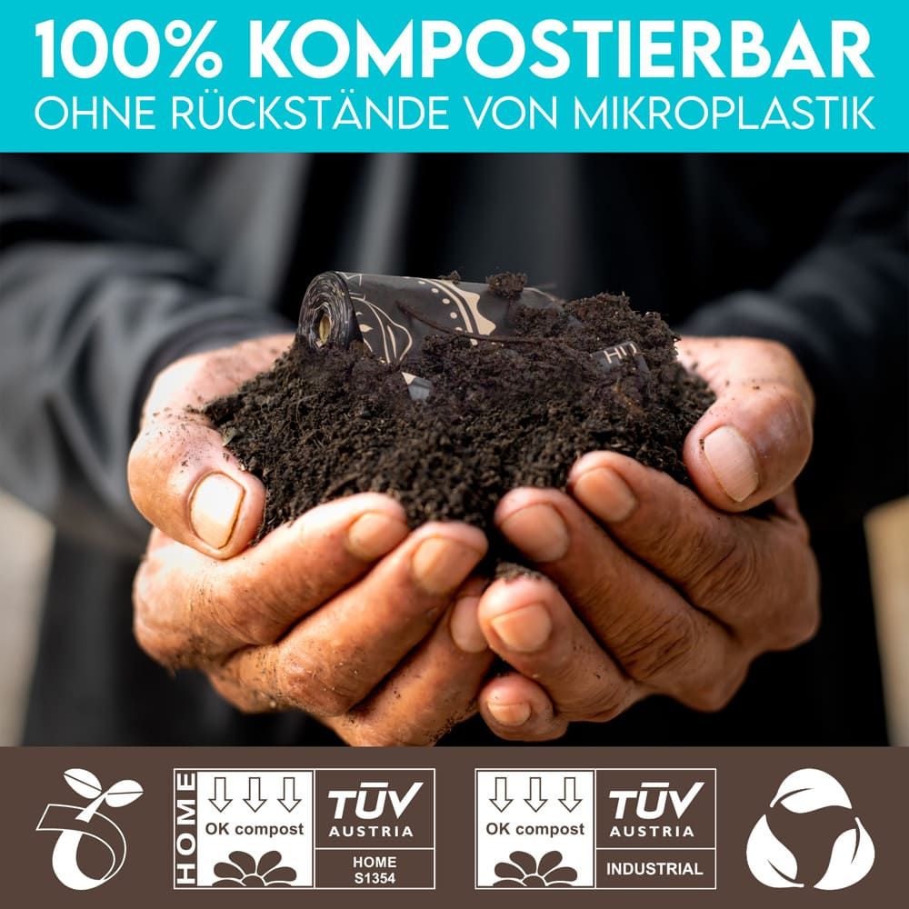HUND IST KÖNIG® Hundekotbeutel biologisch abbaubar 100% kompostierbare Kotbeutel für Hunde