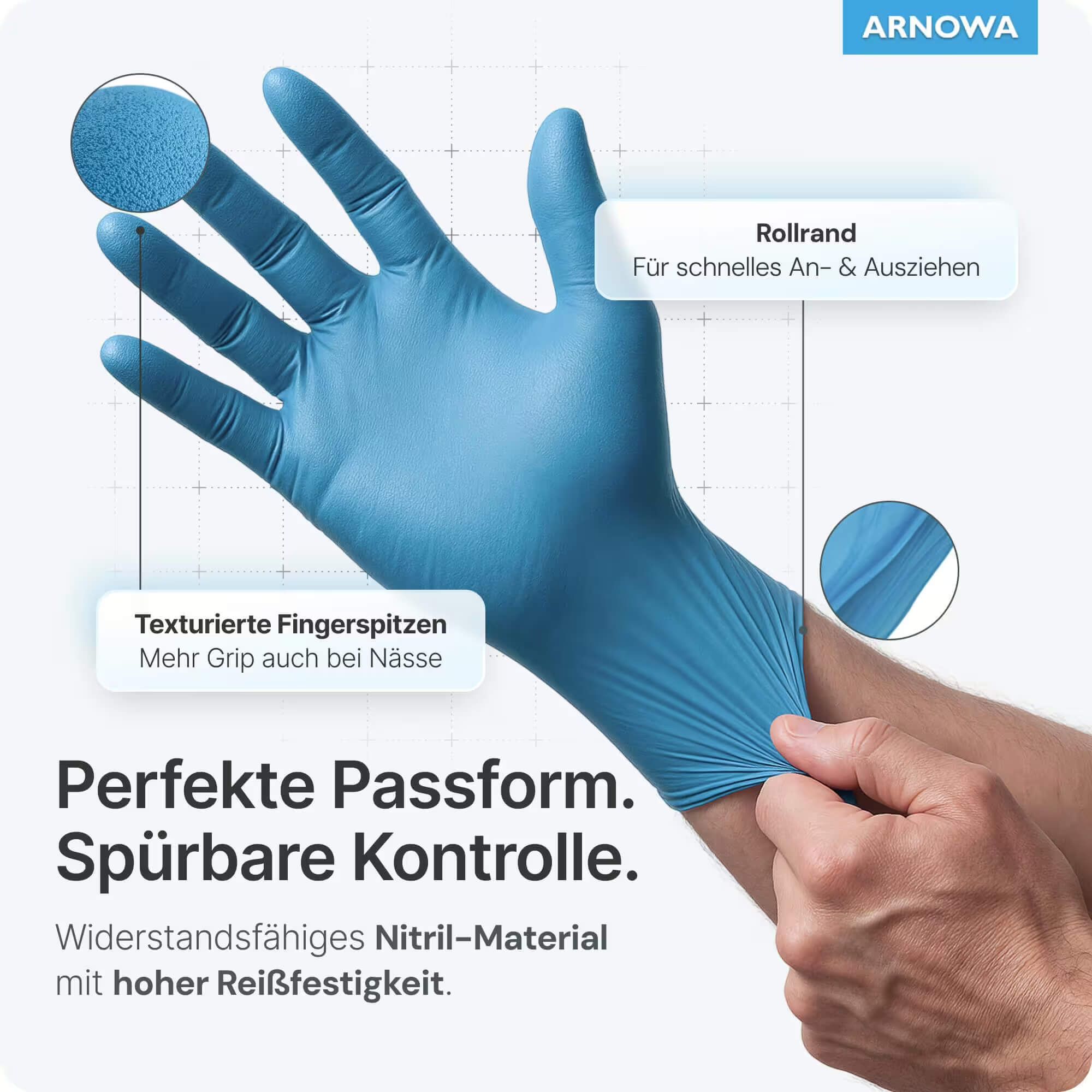 Arnowa Arnomed Nitril Blue Untersuchungshandschuhe Gr. L