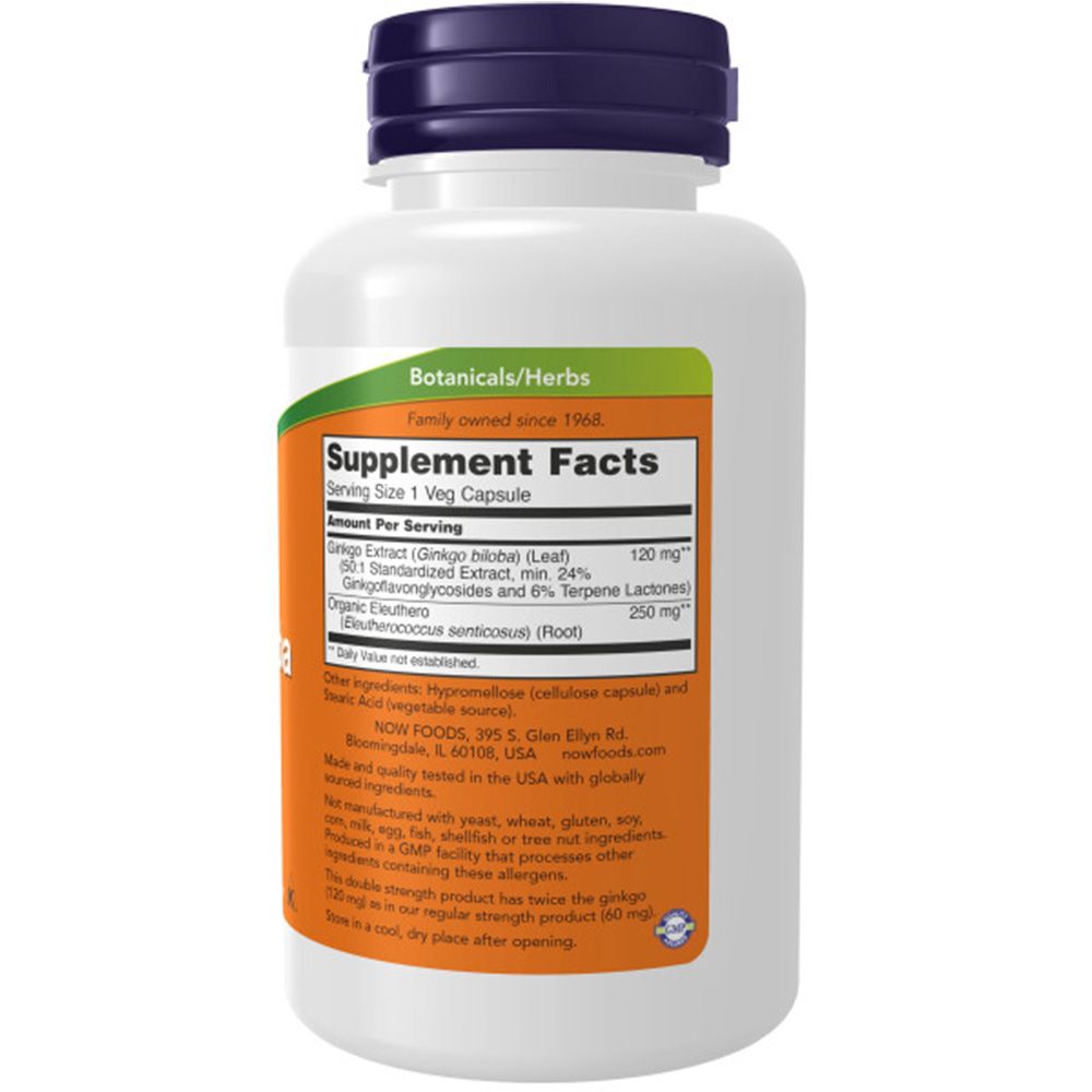 Now Foods, Double Strength Ginkgo Biloba, 120mg