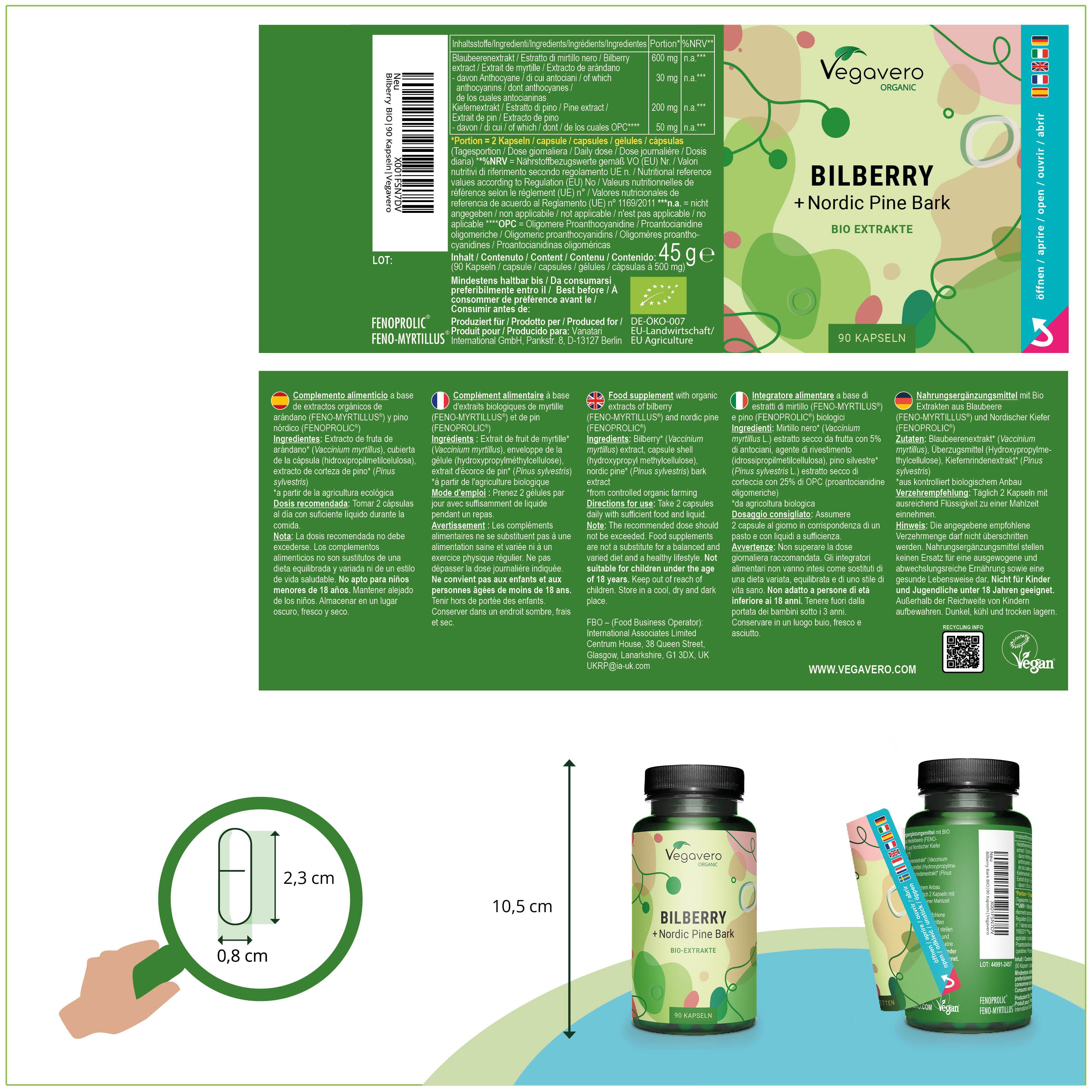 VEGAVERO Bilberry + Pine Bark BIO