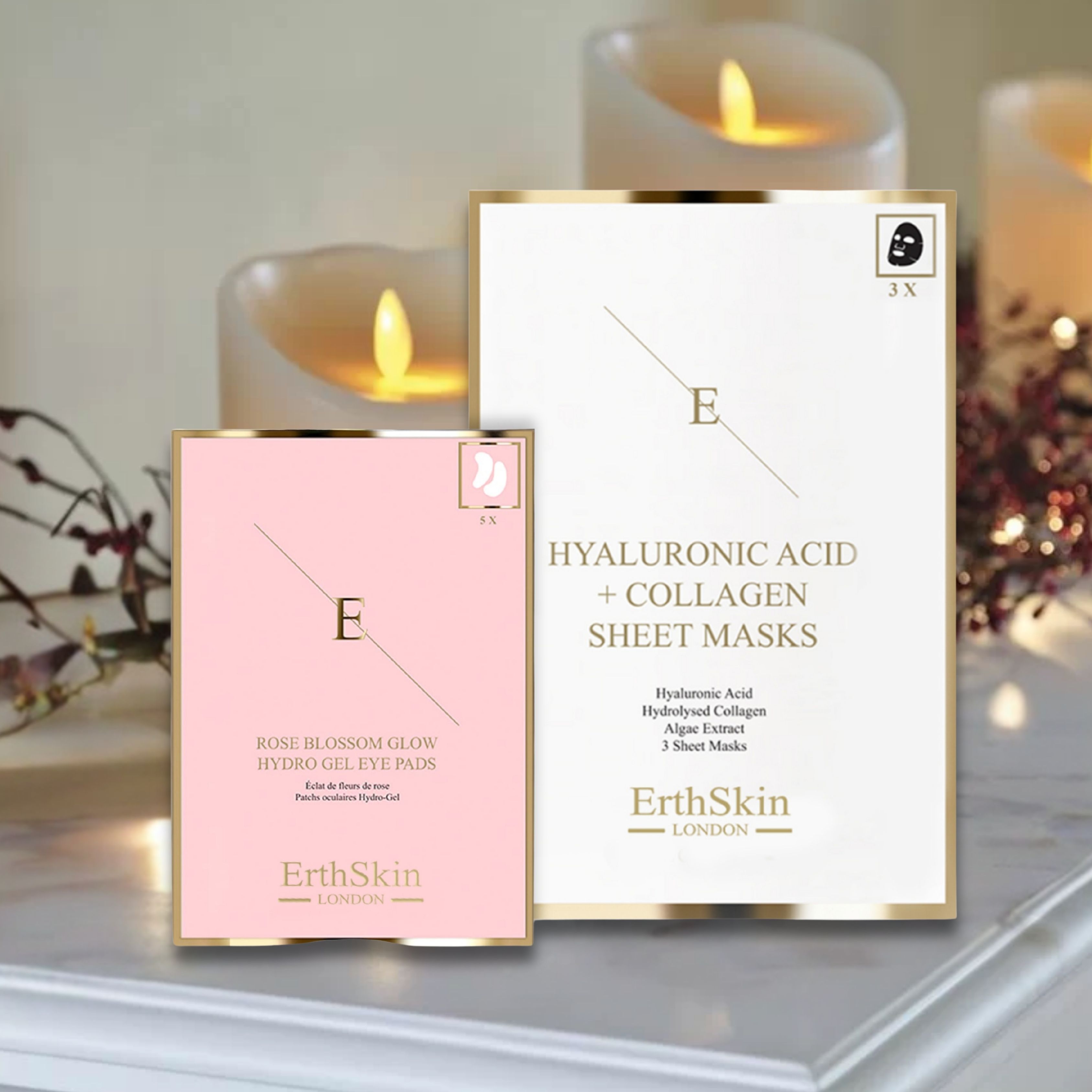 ErthSkin London Hyaluronsäure  und Kollagenmaske + Augenpads set