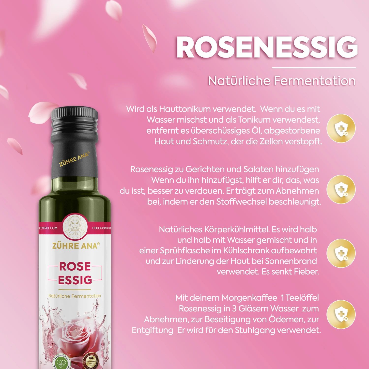 Zühre Ana | Rosenessig natürliche Fermentation