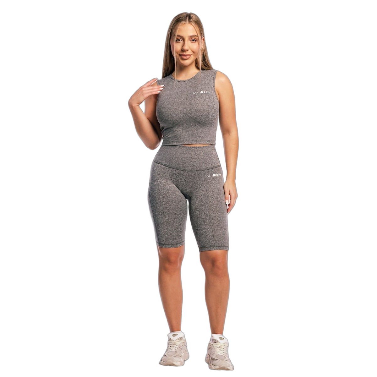 GymBeam Crop Top Damen Slim ärmellos mit rundem Ausschnitt Core Storm