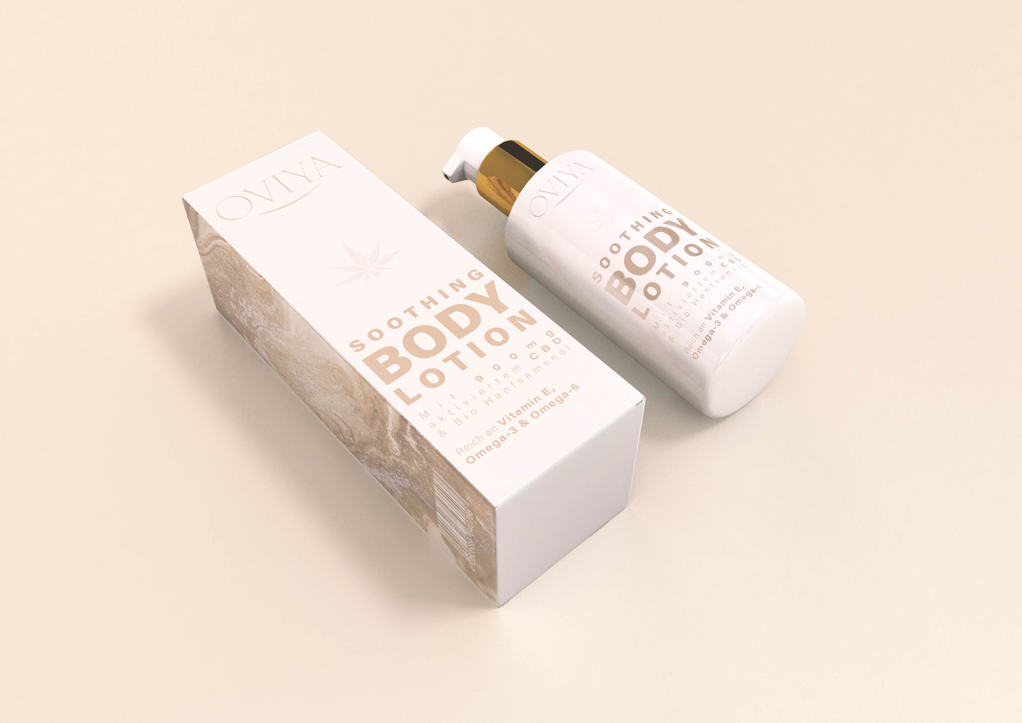 CBD Bodylotion mit Jojobaöl, Sheabutter und Omega 3 | Oviya