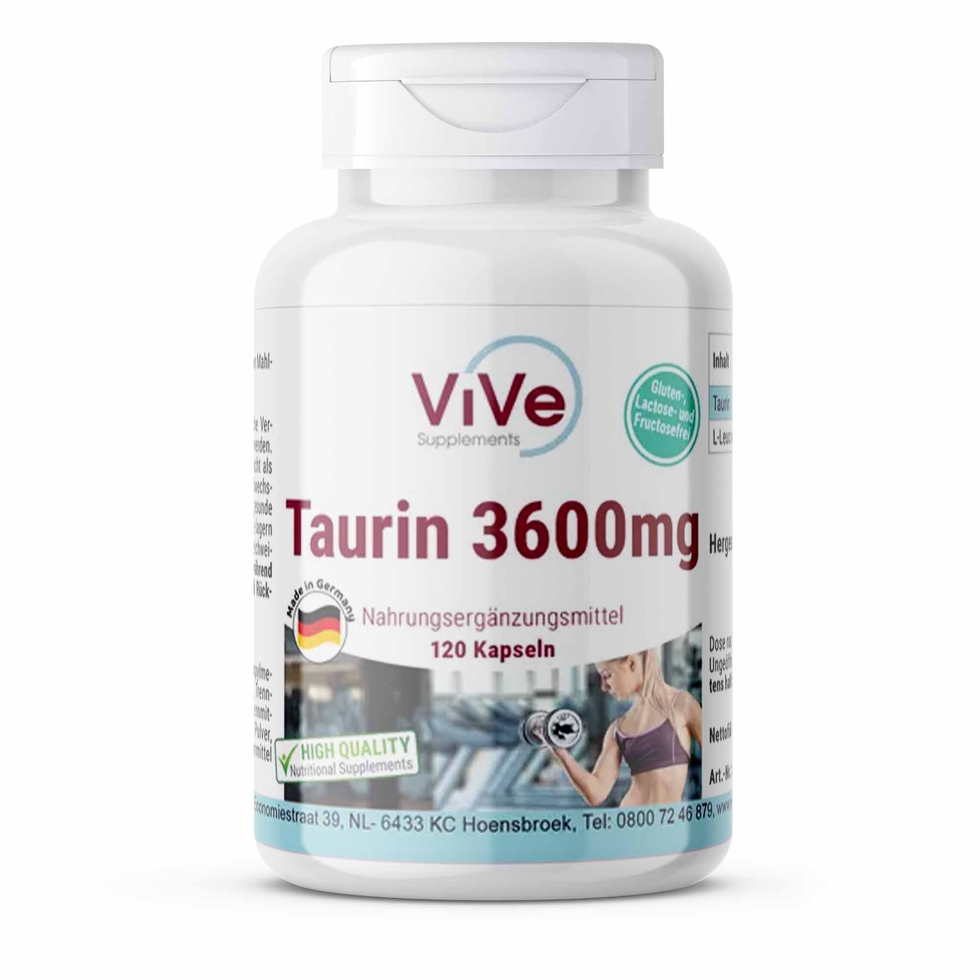 Vive Supplements | Taurin 3600mg 120 St