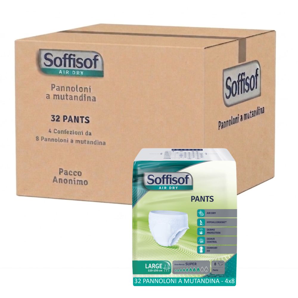 Soffisof Inkontinenzschutz Pants Großpackung mit Einzelverpackung.