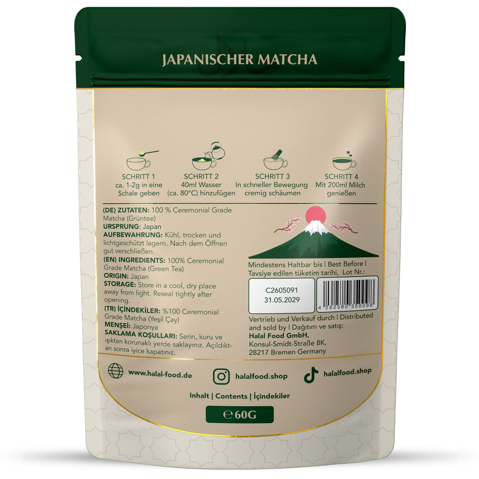 Halal Food - Ceremonial Grade Matcha (Grüntee) - aus Japan