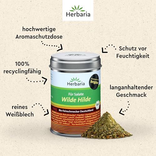 Herbaria Waldeslust Gewürzmischung Bio in aromadichter Weißblechdose, 100% recycelbar.