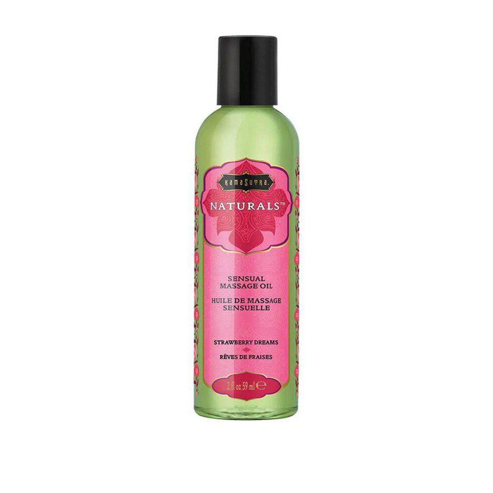 Kama Sutra Naturals Massageöl Strawberry Dreams Flasche.
