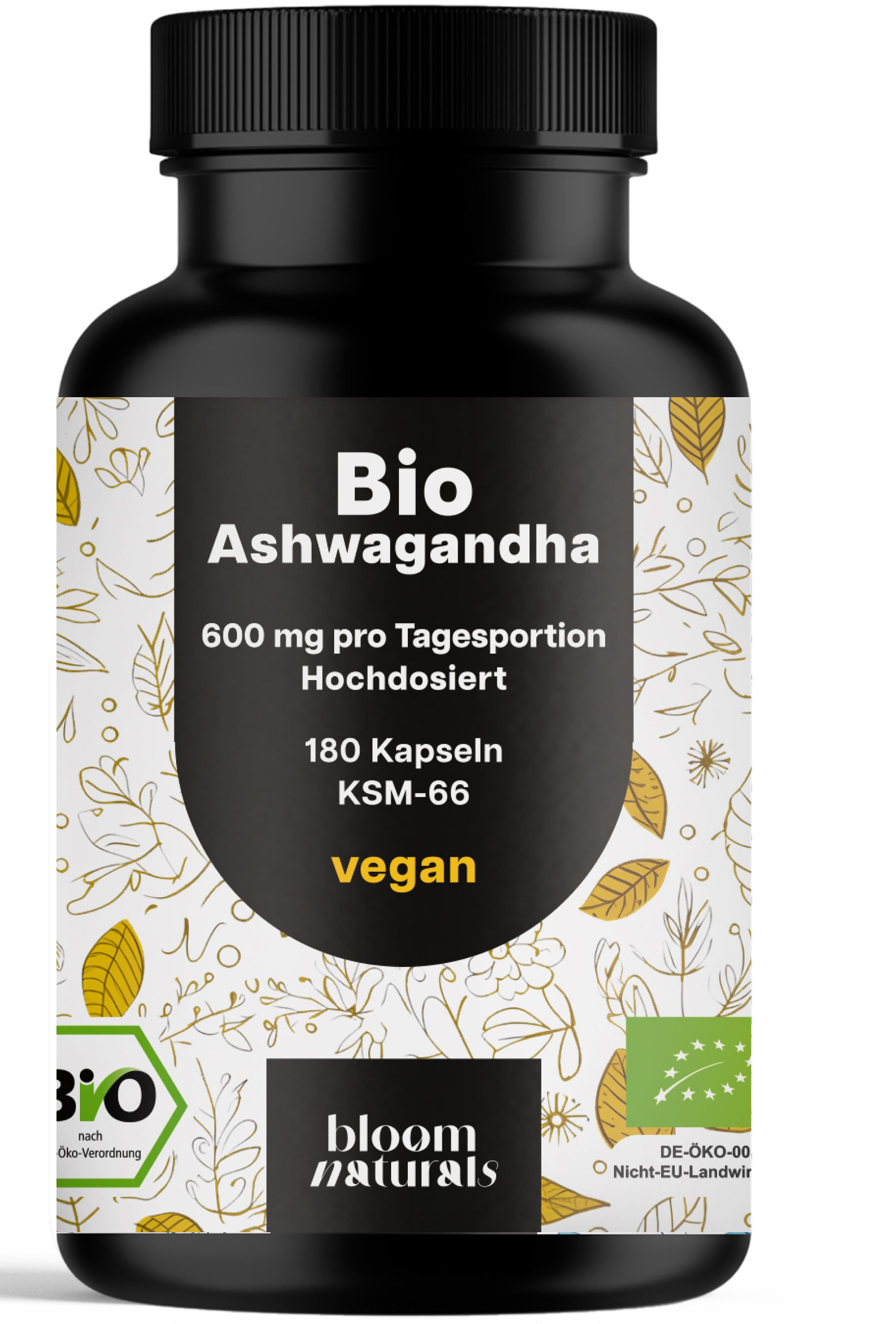 Bloom Naturals Bio Ashwagandha Kapseln