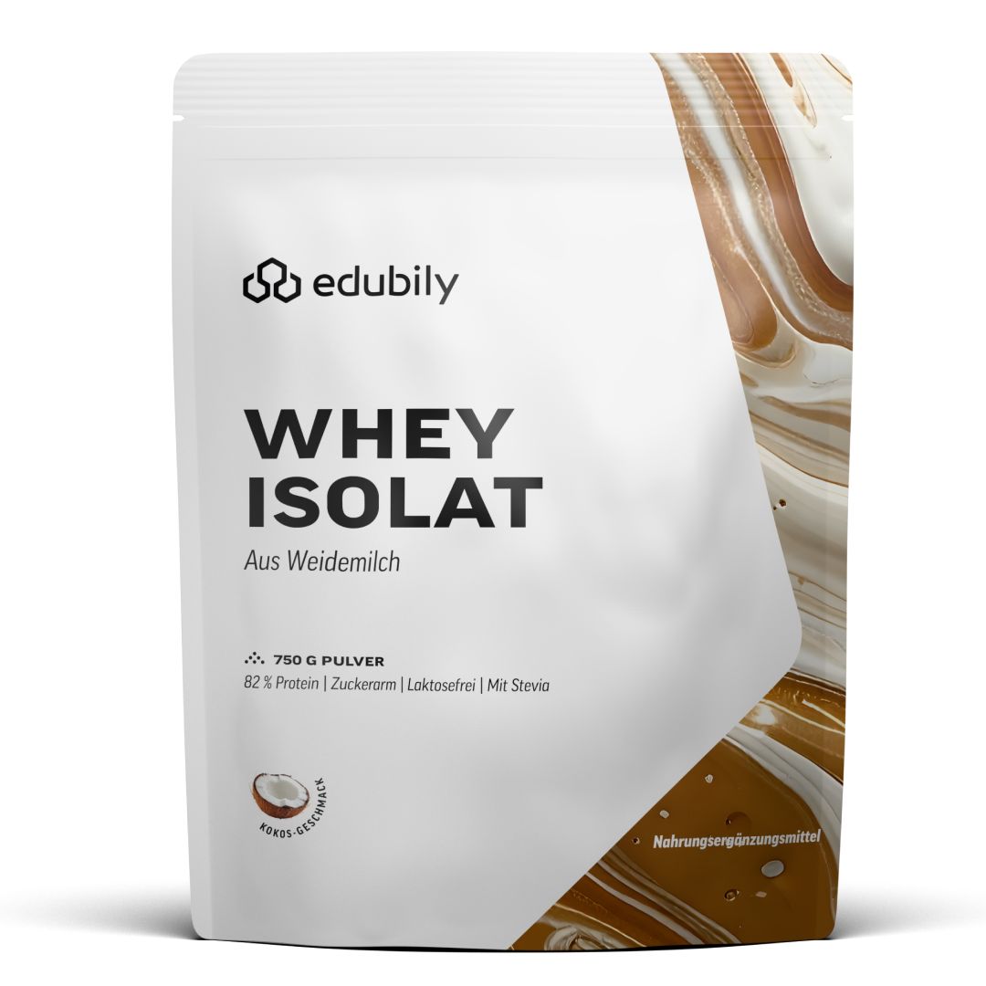 edubily® Whey Protein Isolat aus irischer Weidehaltung Kokos 750 g Pulver