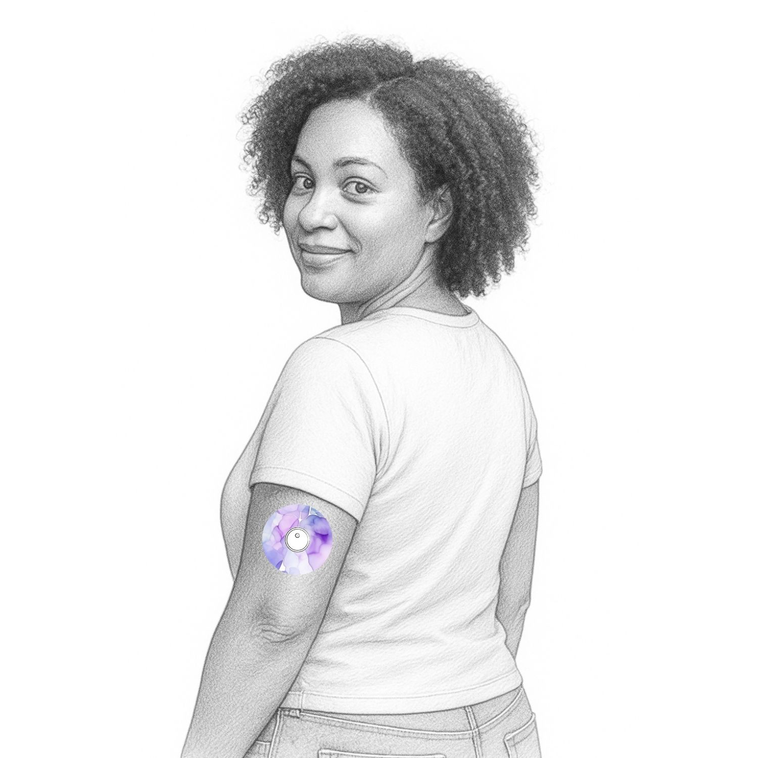 Diasticker® FreeStyle Libre 3 / 3 Plus Fixiertapes "Lilac Breeze"