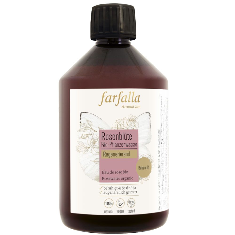 Farfalla Rosenblüte Bio-Pflanzenwasser 500 ml