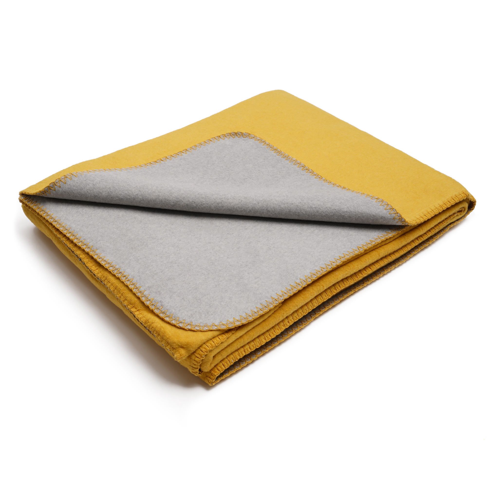 yogabox Yogadecke / Meditationsdecke zweifarbig - 200 x 150 x 1,0 cm - honeygold / grau melange