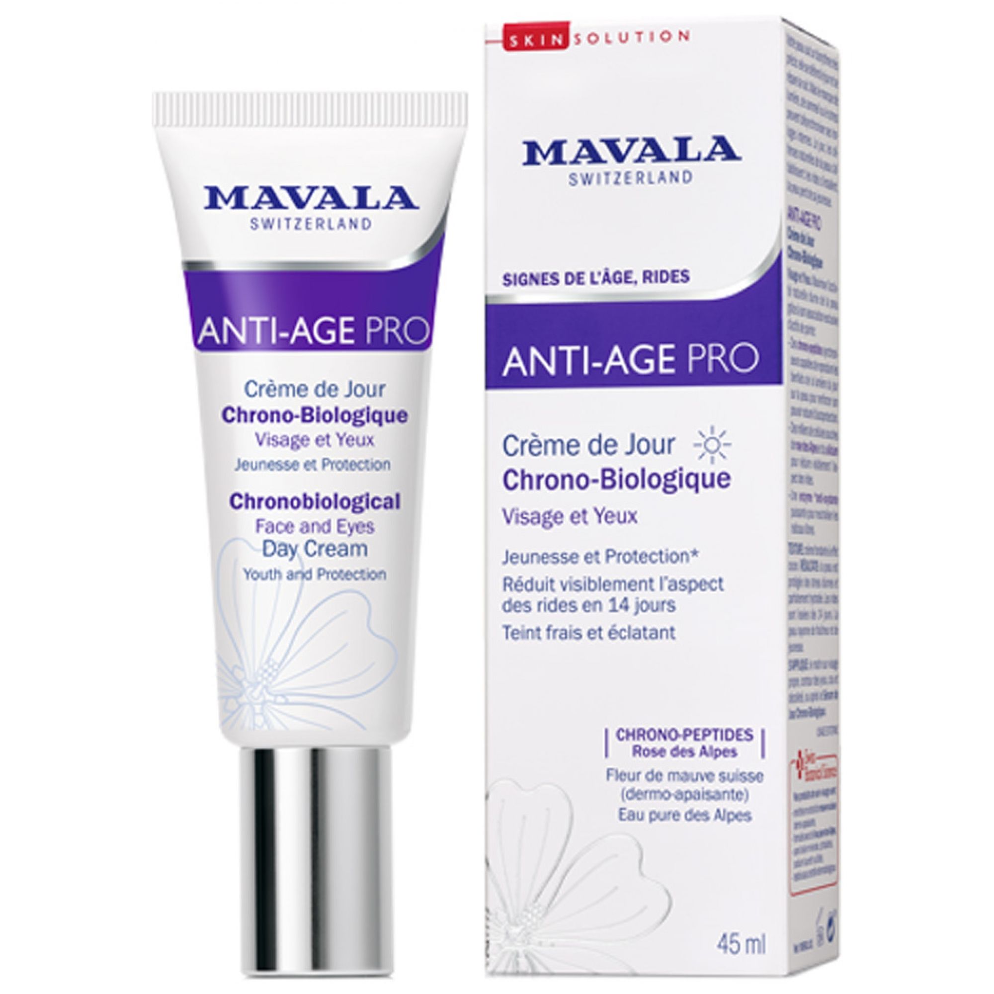 Mavala SkinSolution Anti-Aging Pro Chrono-Biologische Tagescreme Für Gesicht und Augen