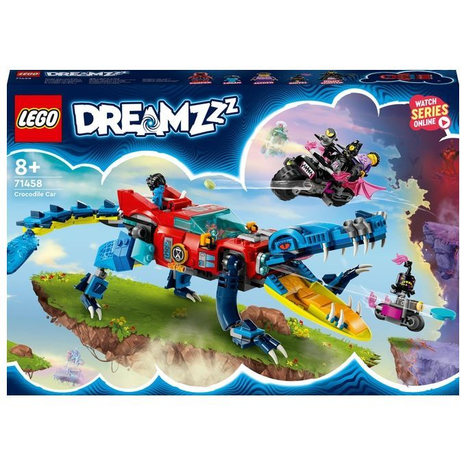 LEGO DREAMZzz 71458 Auto-Coccodrillo, Giocattolo 2in1 da Monster Truck a Macchina-Animale con Jayde