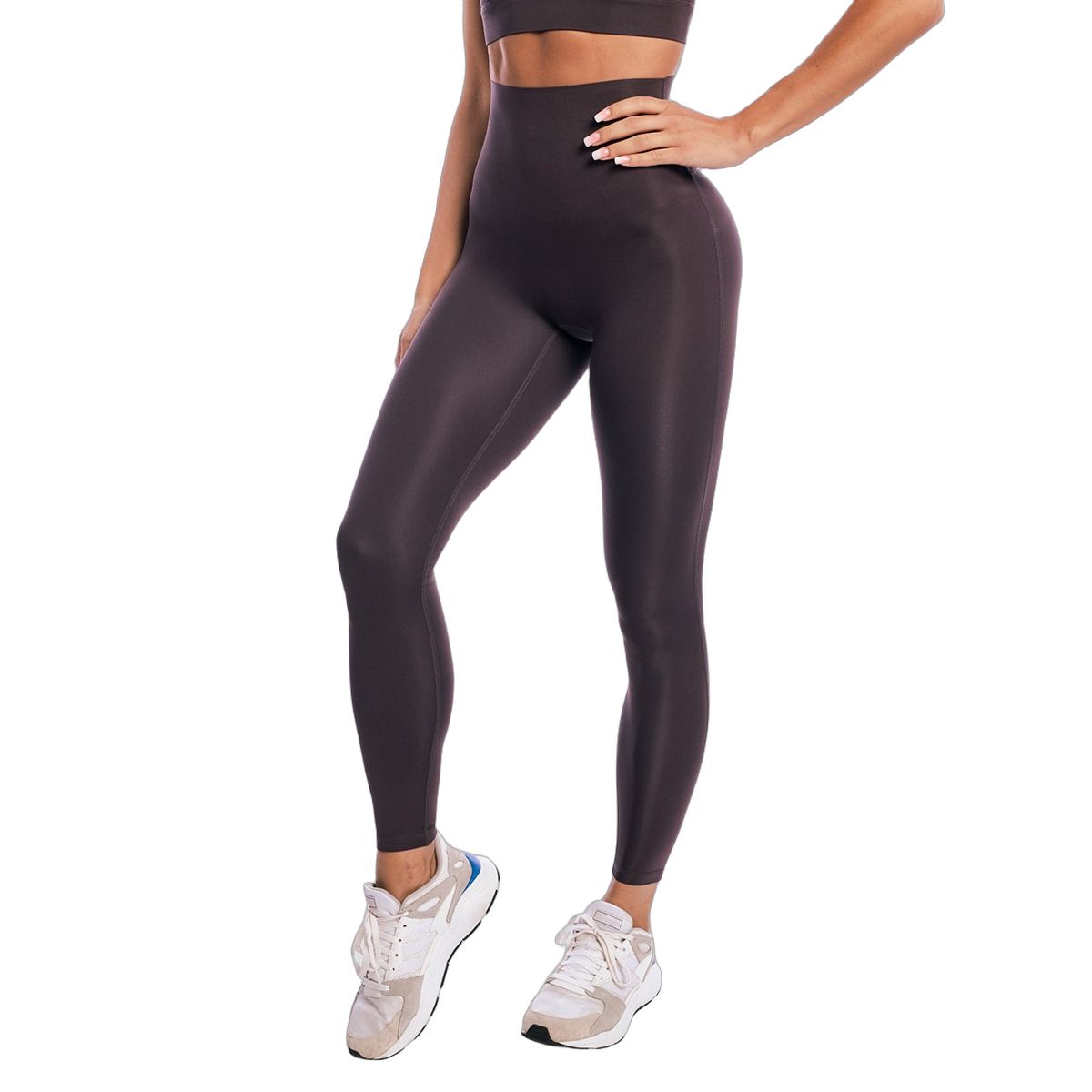 GymBeam Leggings Damen mit hoher Taille Tee Brown