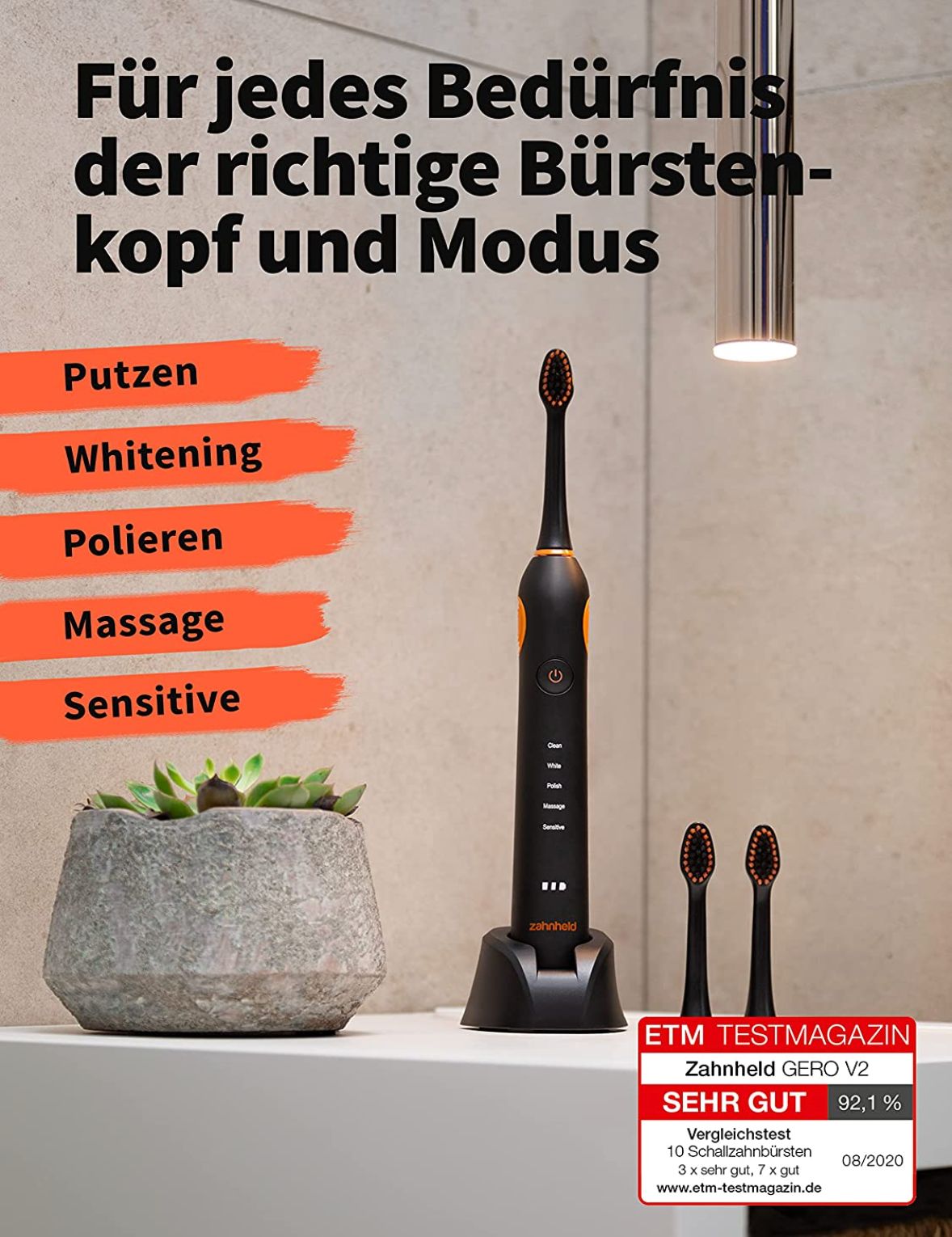 Zahnheld Bürstenkopf Basic Mini weiß (3 Stück)