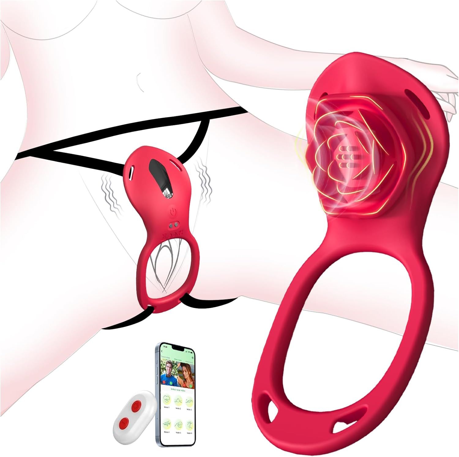 YAWNSHE anello vibrante per il pene, sex toy 1 St