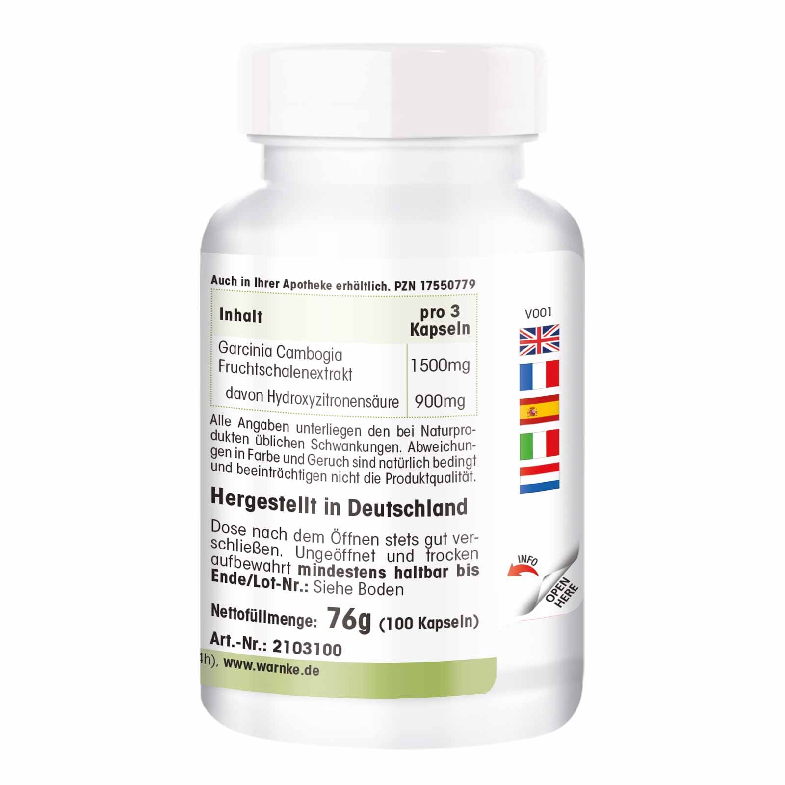 Warnke Vitalstoffe | Garcinia Cambogia Extrakt 500mg