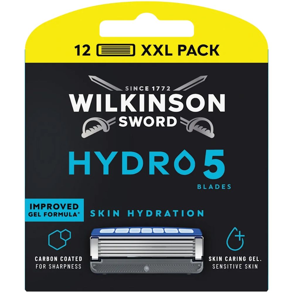 Wilkinson Sword Hydro 5 Ersatzklingen mit Aloe Vera Gel und Flip Trimmer 12 St