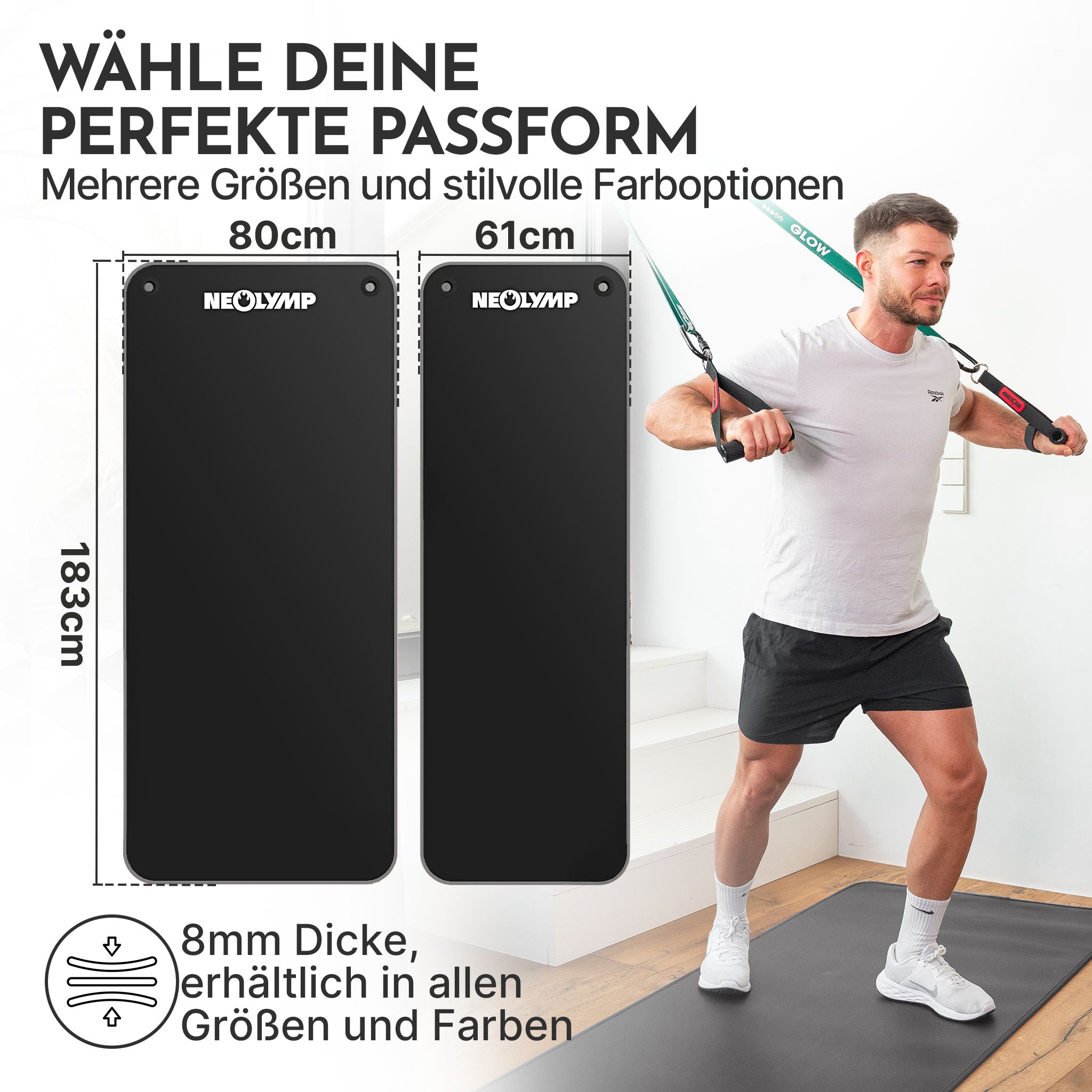 NEOLYMP Fitnessmatte mit Ösen