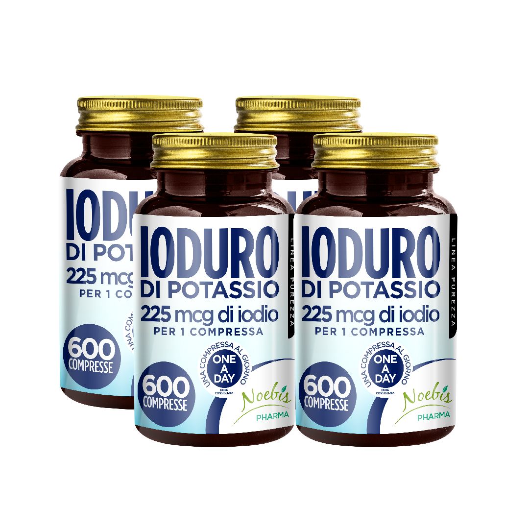 Noebis Pharma Iodio – 225 µg da Ioduro di Potassio – 600 Compresse – 1 al Giorno
