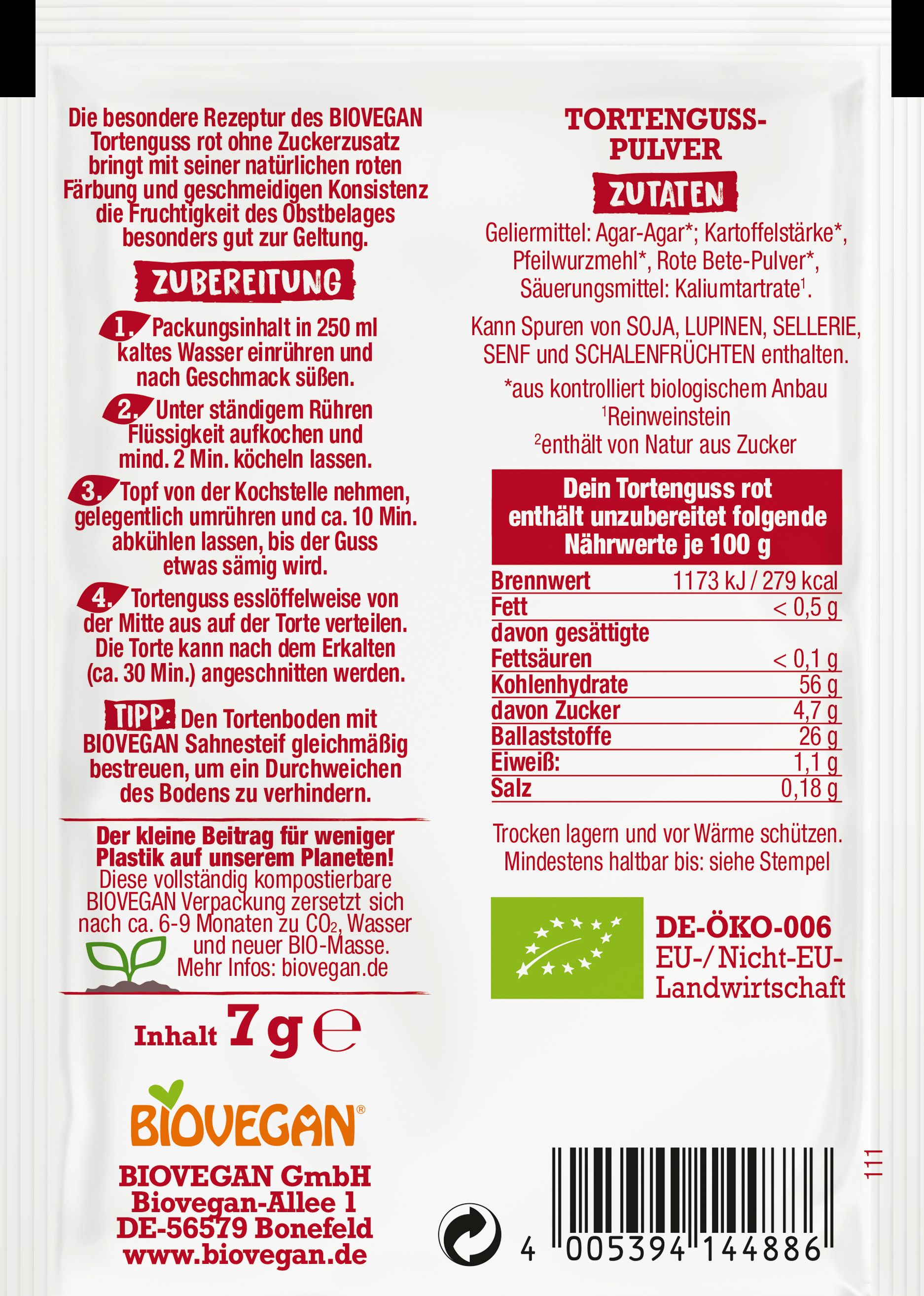 Biovegan Tortenguss rot bio