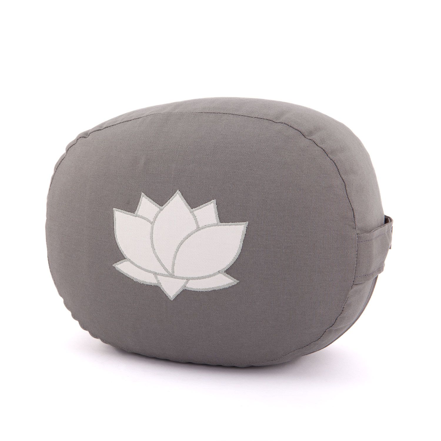 Meditationskissen Oval, Dinkelfüllung, Grau Stick Lotus Grau
