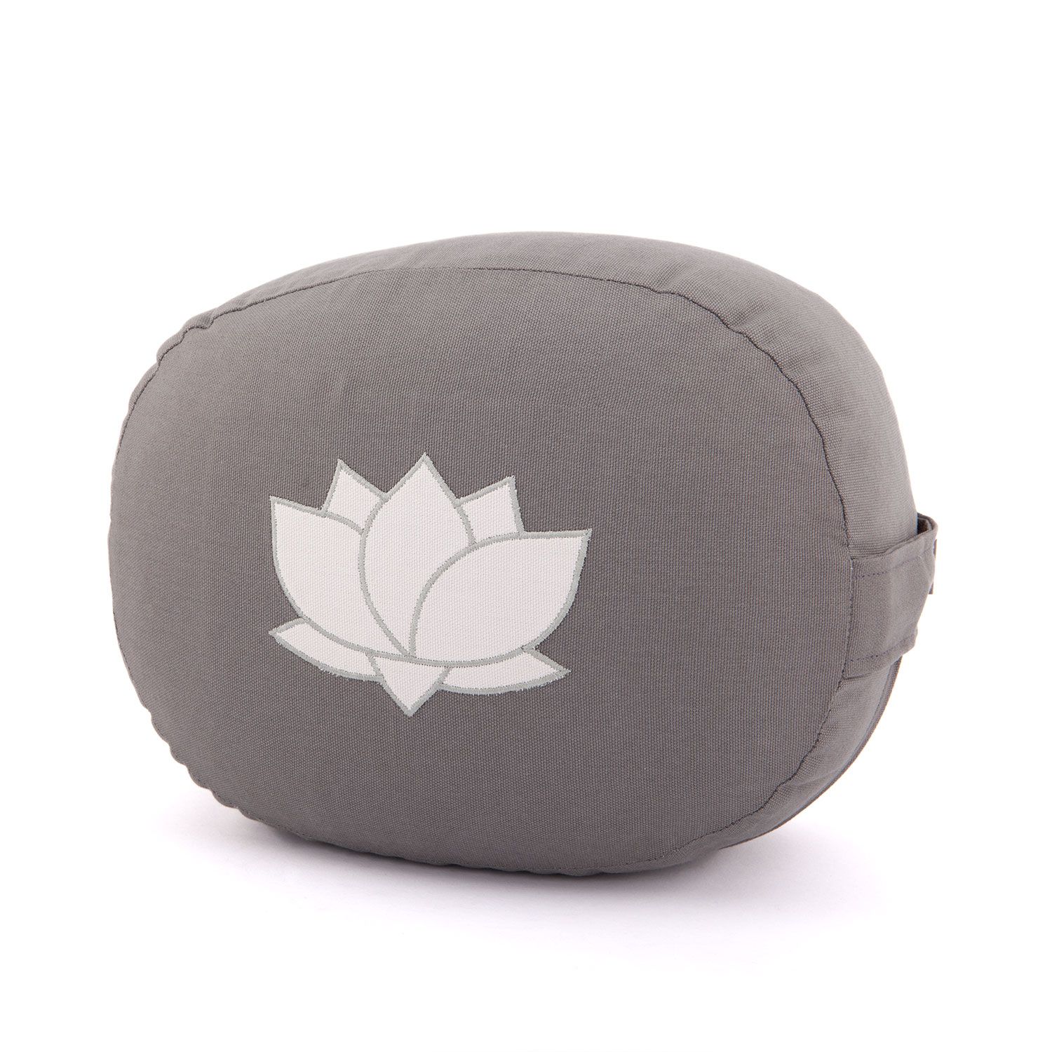 bodhi Meditationskissen OVAL, Dinkelfüllung, Grau Stick Lotus Grau