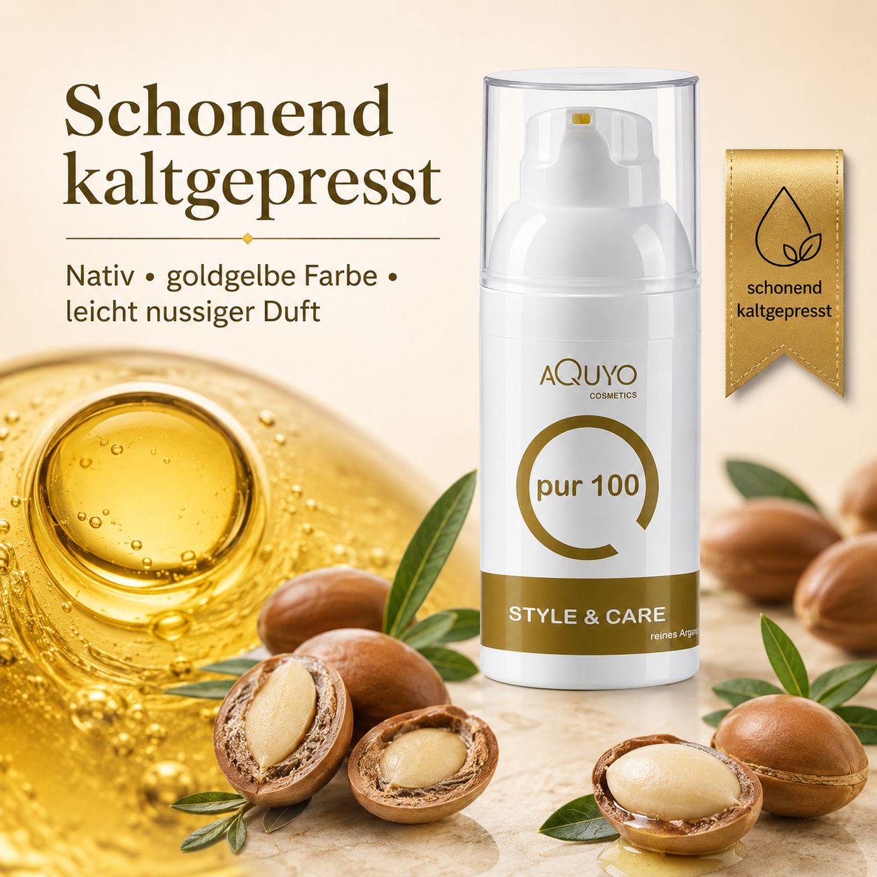 Reines Arganöl für Gesicht Haare Nägel Körper Bartpflege ohne Silikone vegan