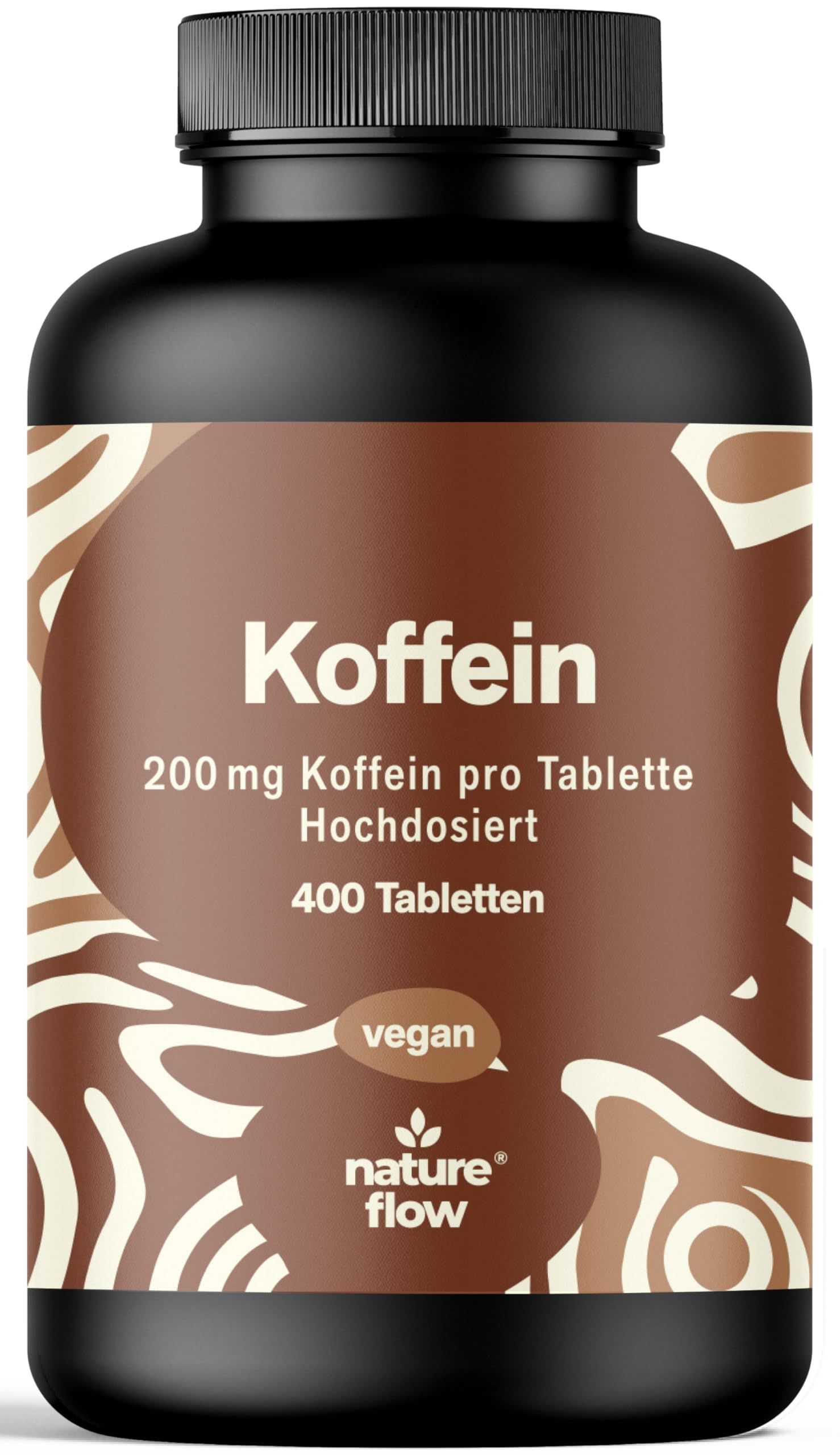 Nature Flow Koffein Tabletten 200 mg Hochdosiert - 400 13 Monate Vorrat 100 g