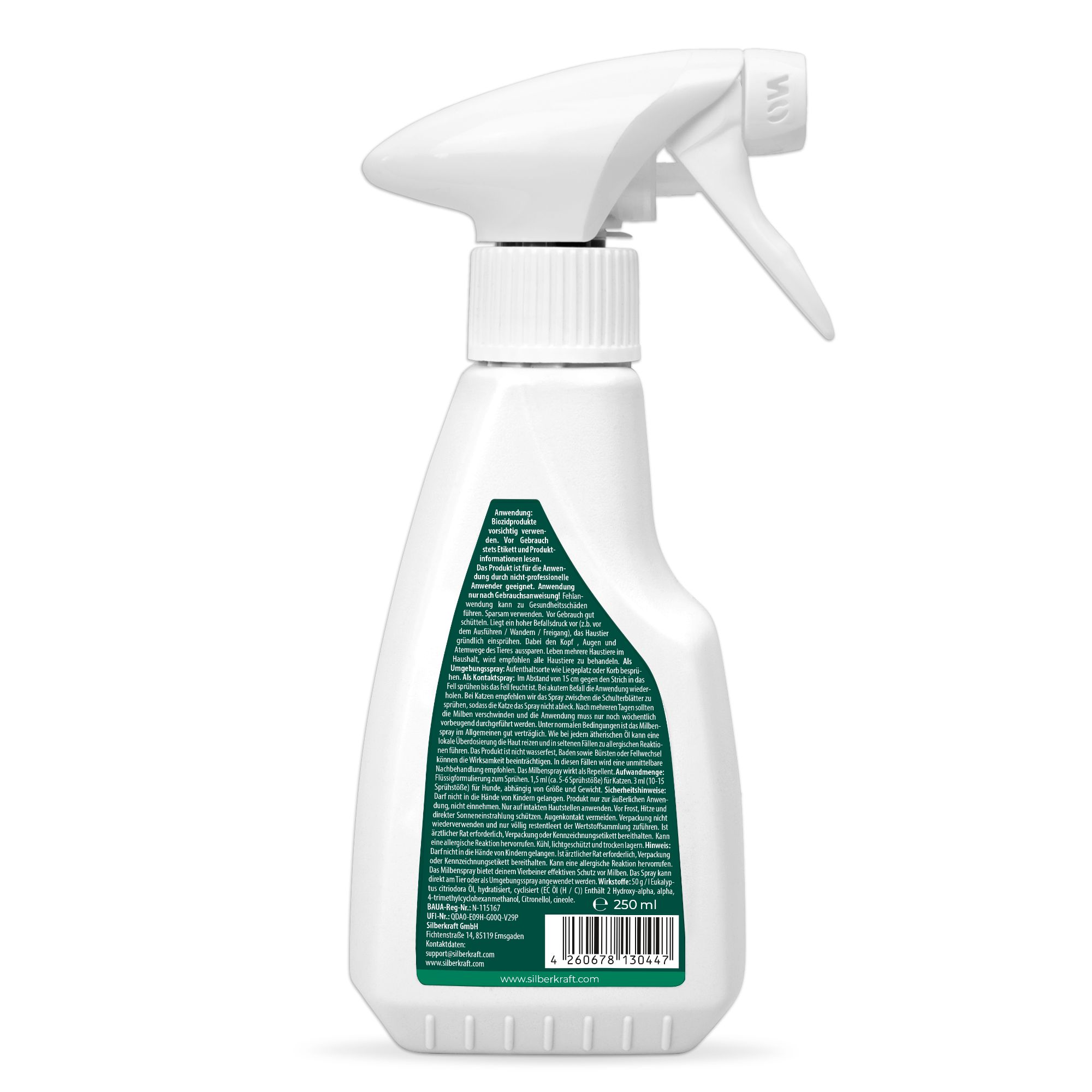 SILBERKRAFT Milbenspray Hunde & Katzen