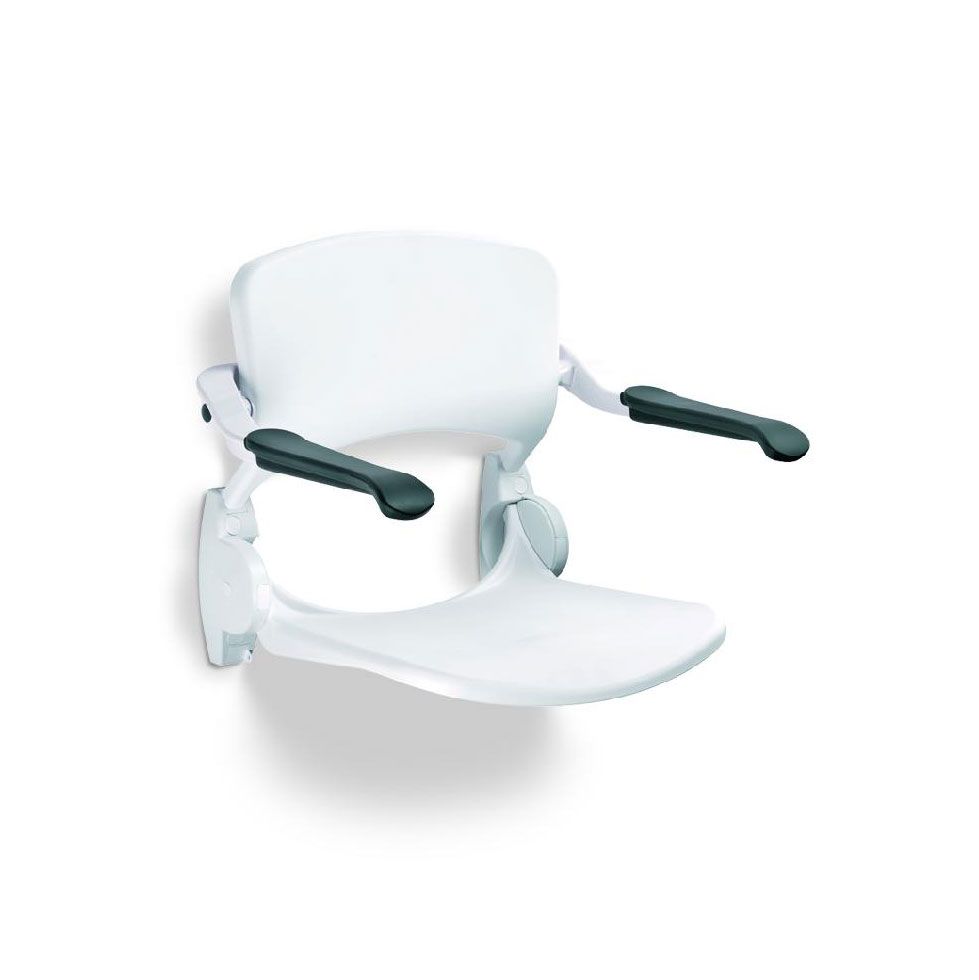 LinidoSolutions Duschsitz mit Rückenlehne und Armlehnen