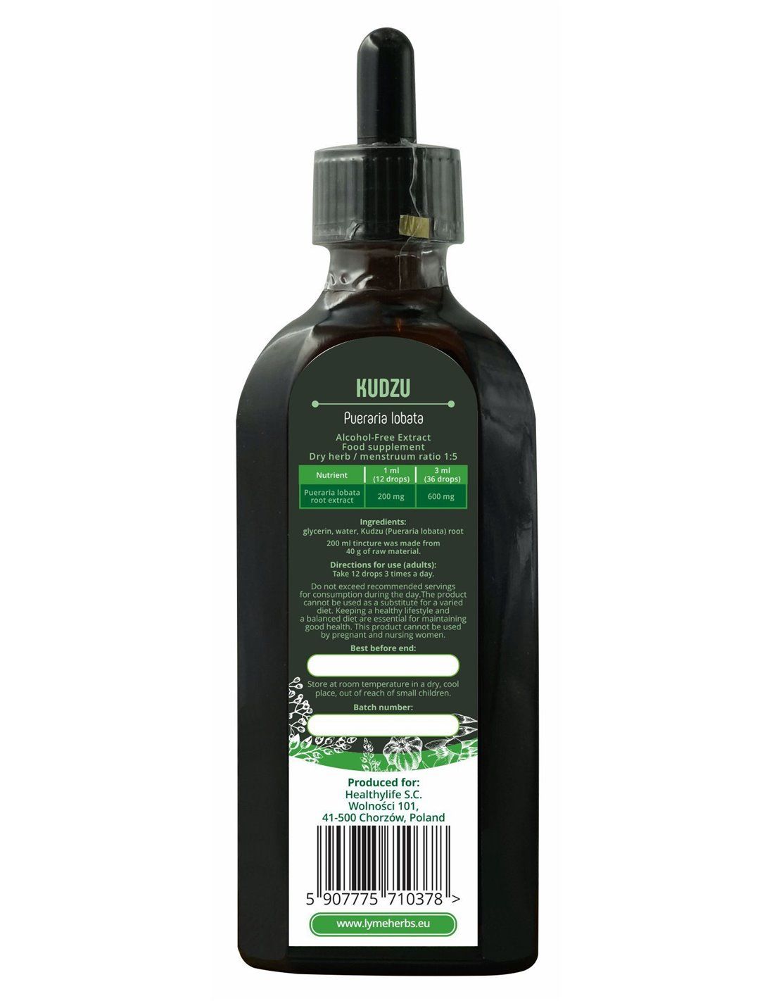 Lymeherbs Kudzu (Pueraria lobata), AlkoholfreierExtrakt
