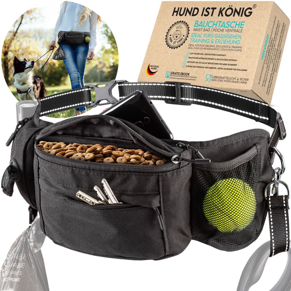 HUND IST KÖNIG® Bauchtasche für Leckerlis & Hundezubehör