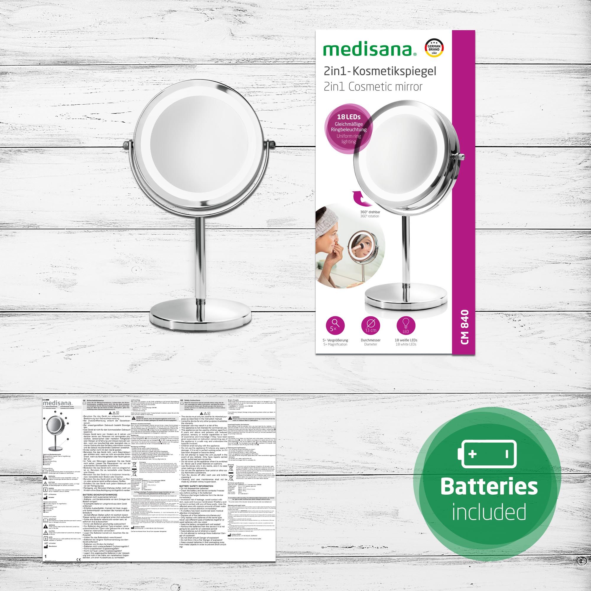 Medisana® 2 in 1 Kosmetikspiegel CM 840