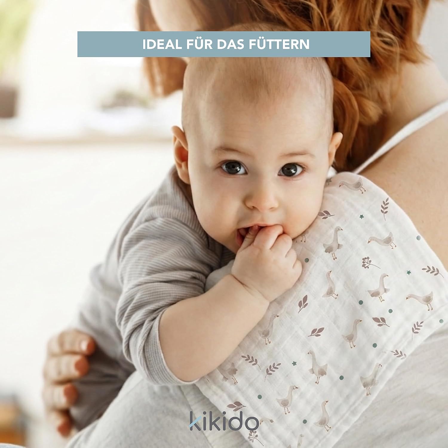 Kikido Mulltücher Baby 100% Baumwolle