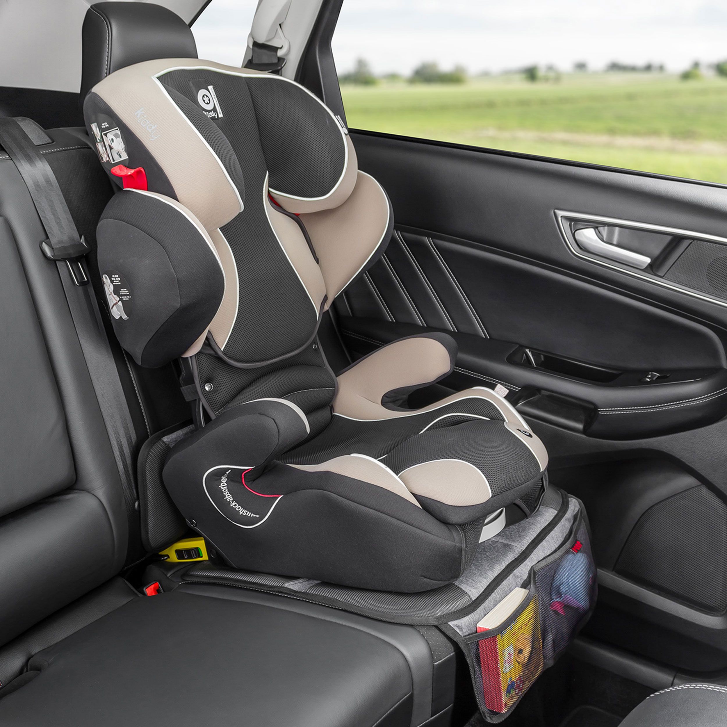 reer TravelKid Protect Autositz-Schutzunterlage, mit Taschen