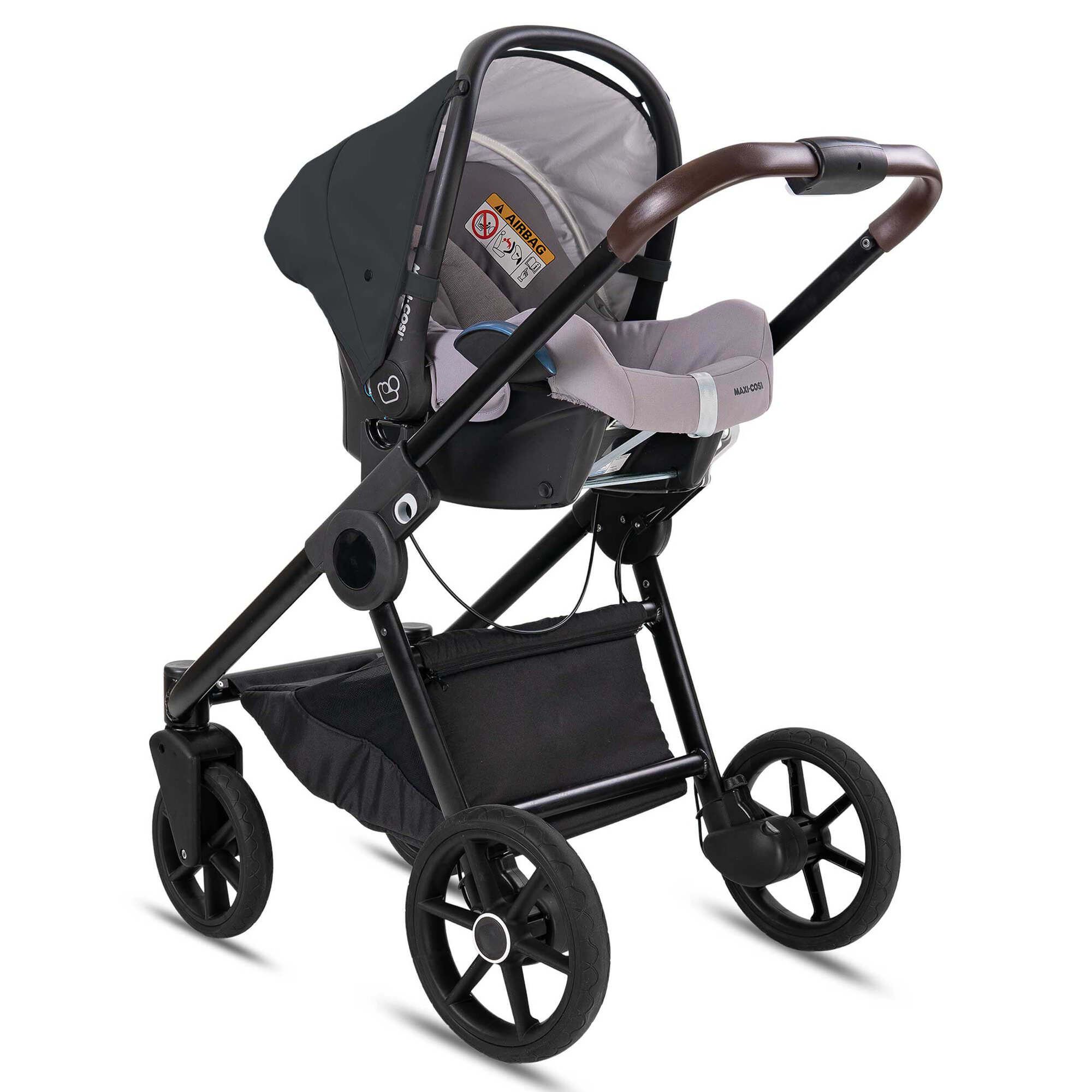 Minigo Groove 2 in 1 Kombikinderwagen GEL Reifen, Dark Grey