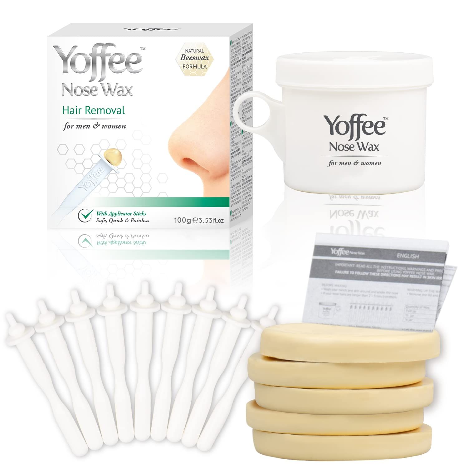 Yoffee Nose Wax Kit - Nose Hair Removal Set - Männer und Frauen - Nasenhaarentferner - Bio