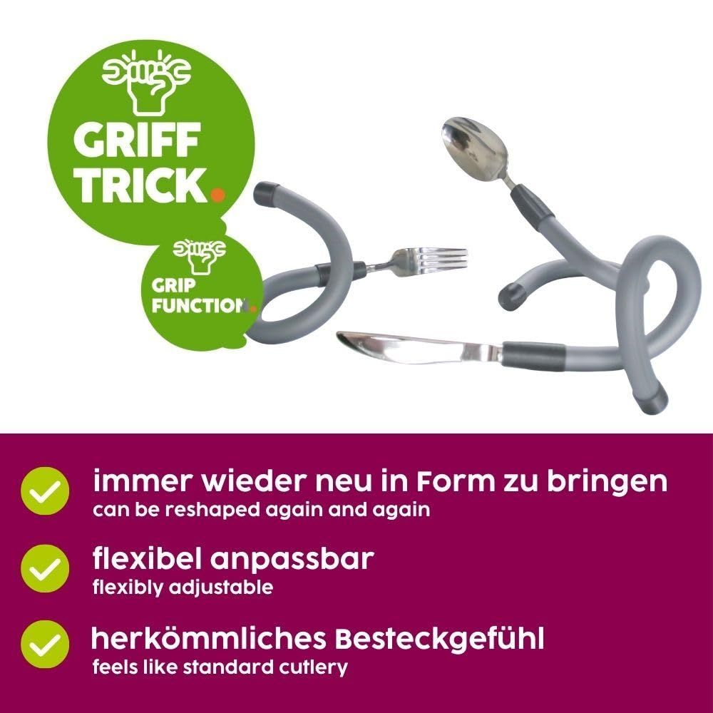 ORNAMIN Besteck-Set mit biegsamem Griff