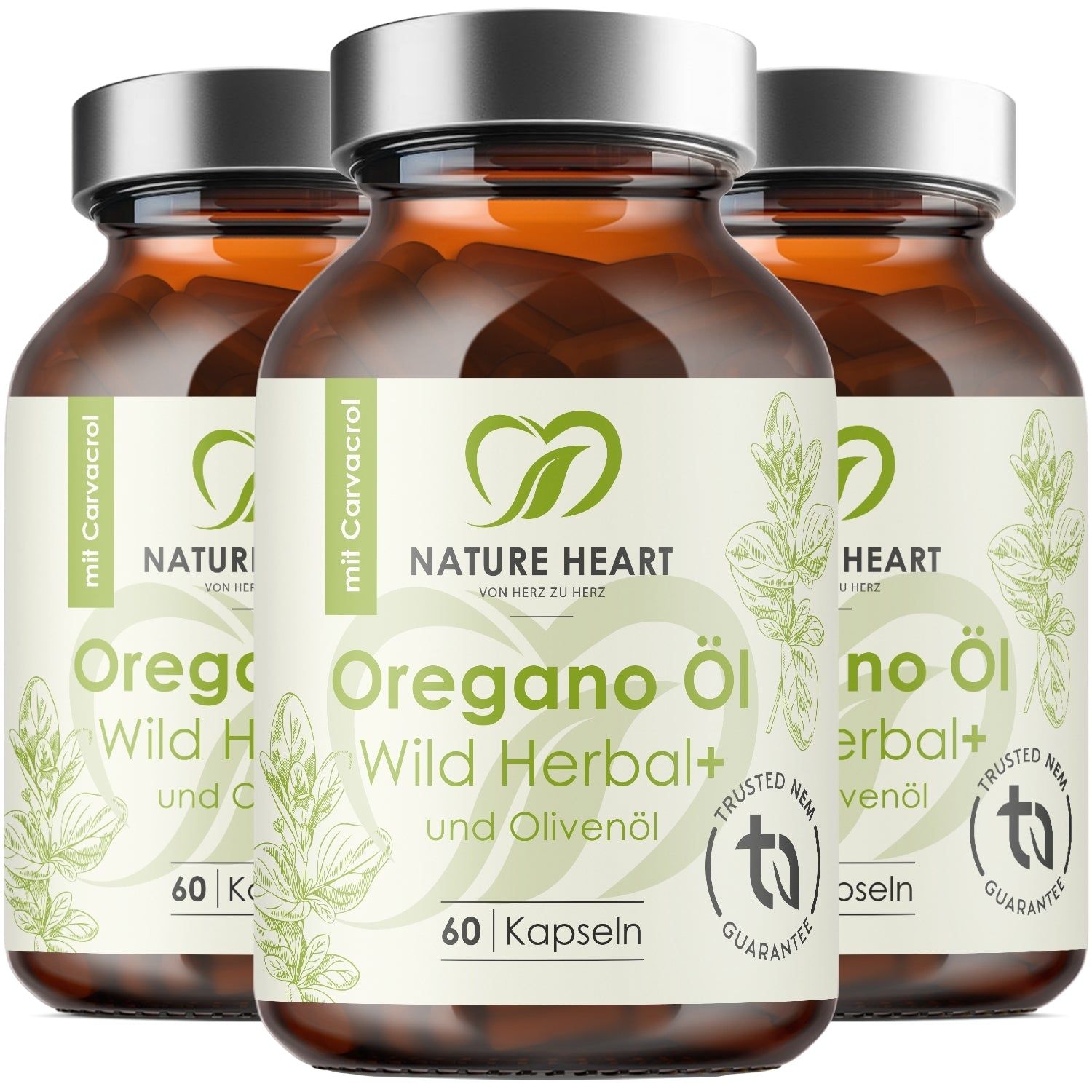 Nature Heart Oregano Öl Wild Herbal+ 3x60 St Kapseln