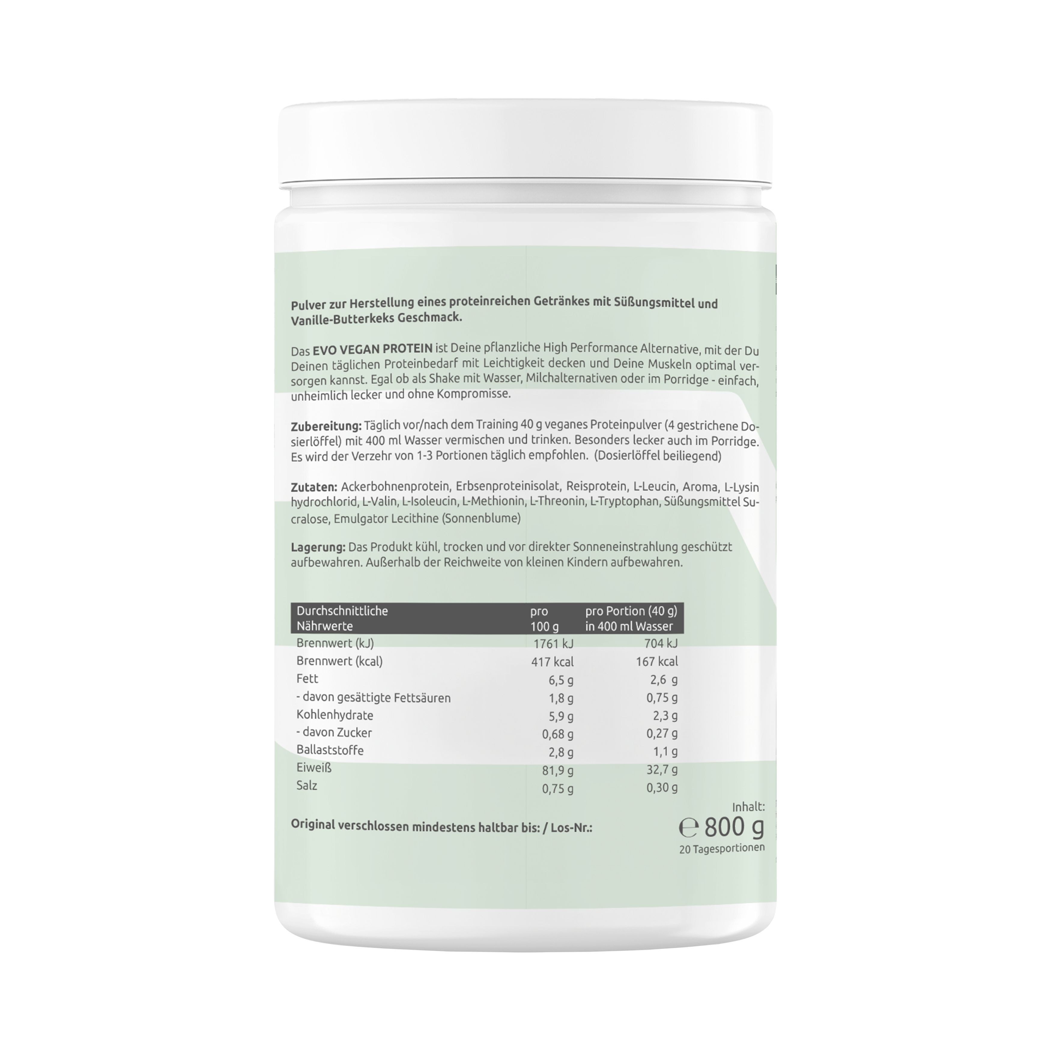 EVO Vegan Whey Protein Vanille-Butterkeks