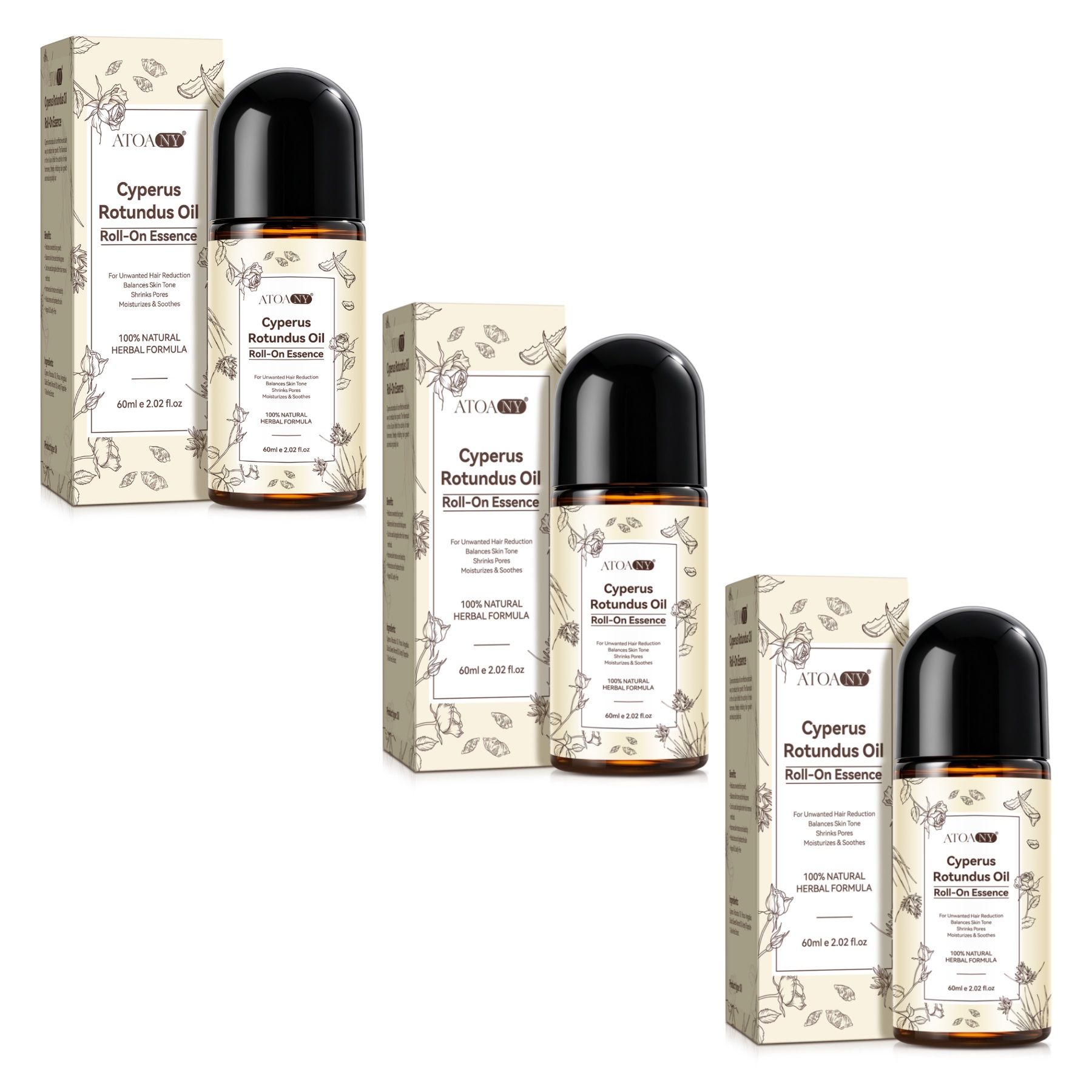 P-beauty Olio di Cyperus Rotundus Depilazione e inibitore della crescita dei peli Nagarmotha