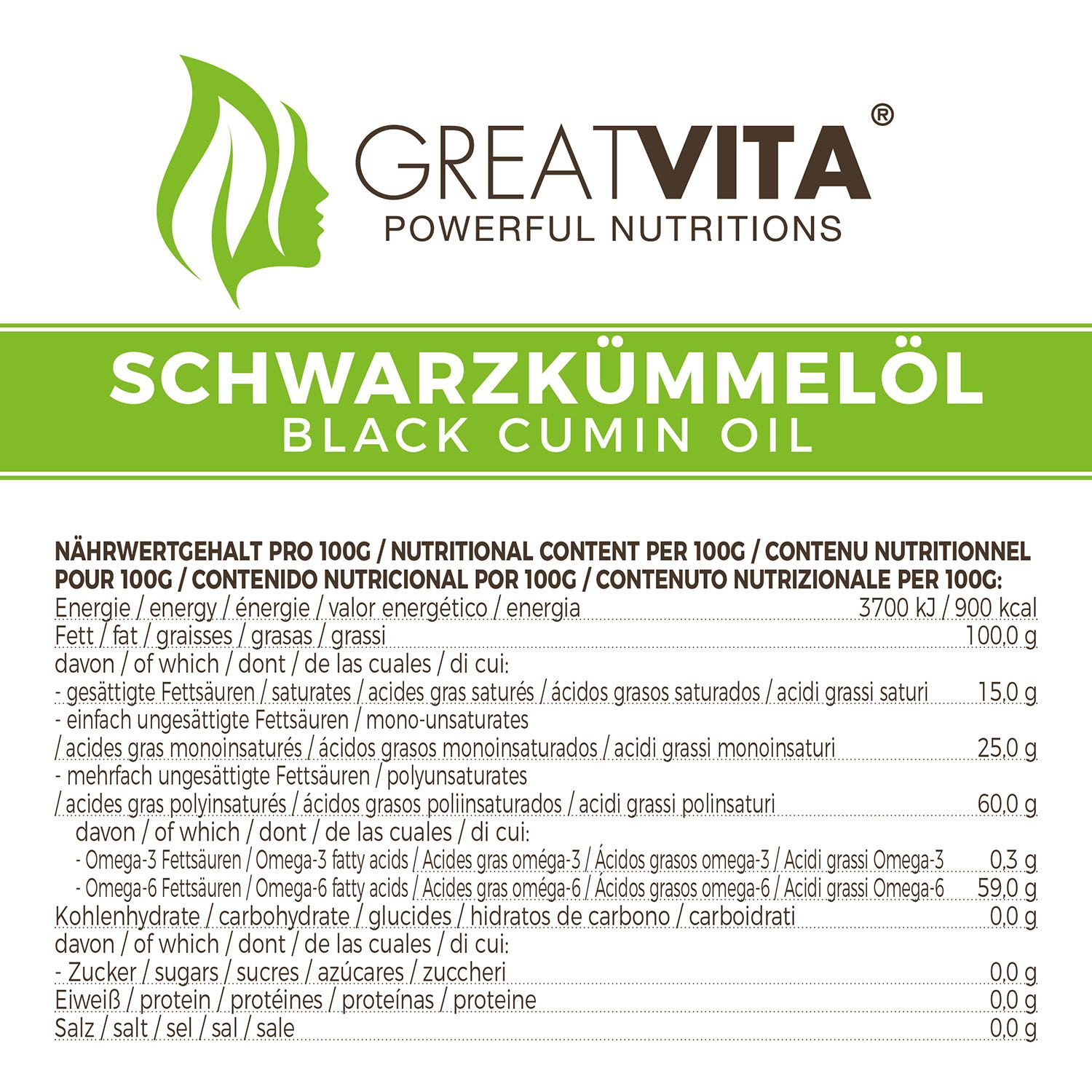 GreatVita Schwarzkümmelöl