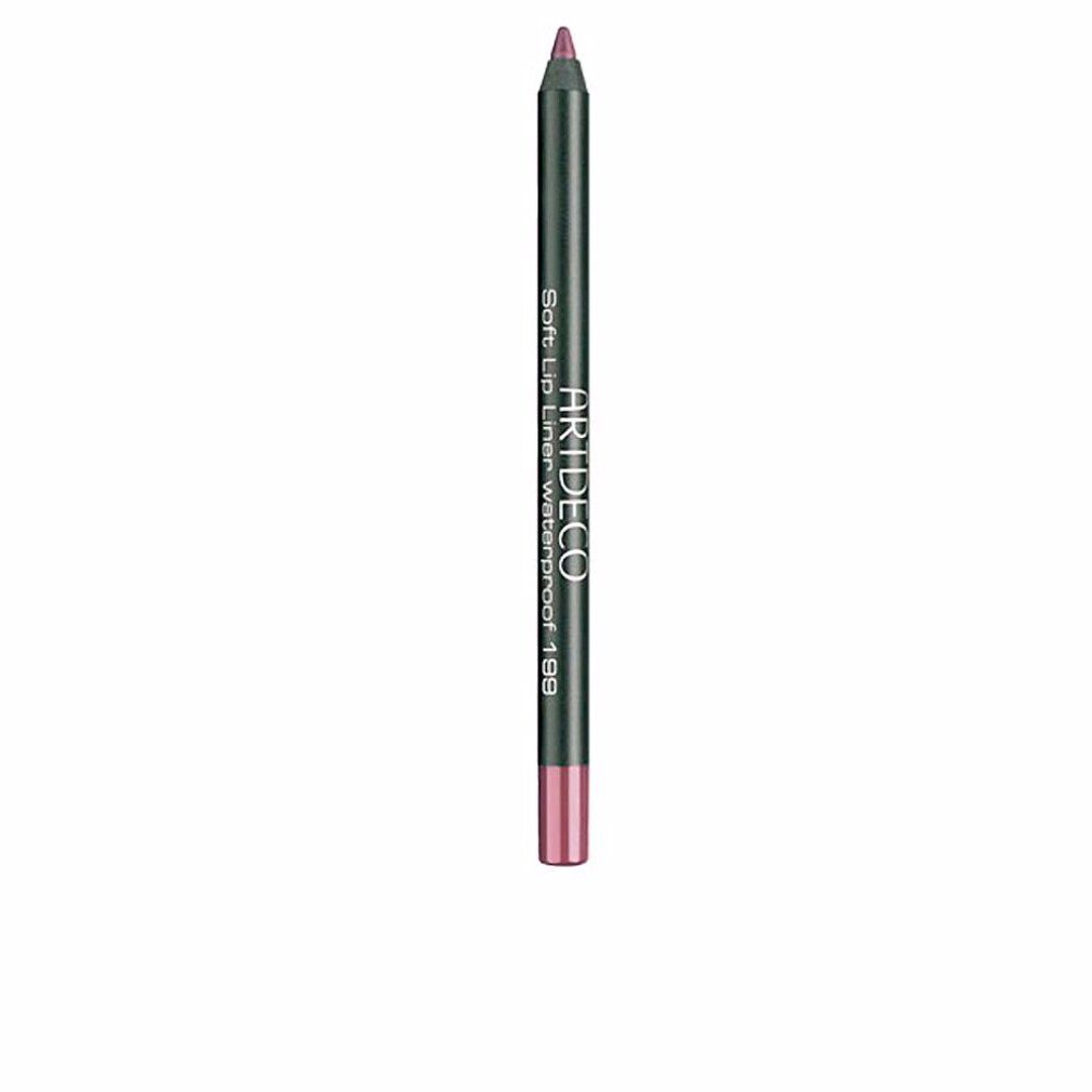 Artdeco Soft Lip Liner Waterproof 199 Black Cherry. Schwarzer Stift mit roter Spitze. Produktname und Nummer auf dem Stift.