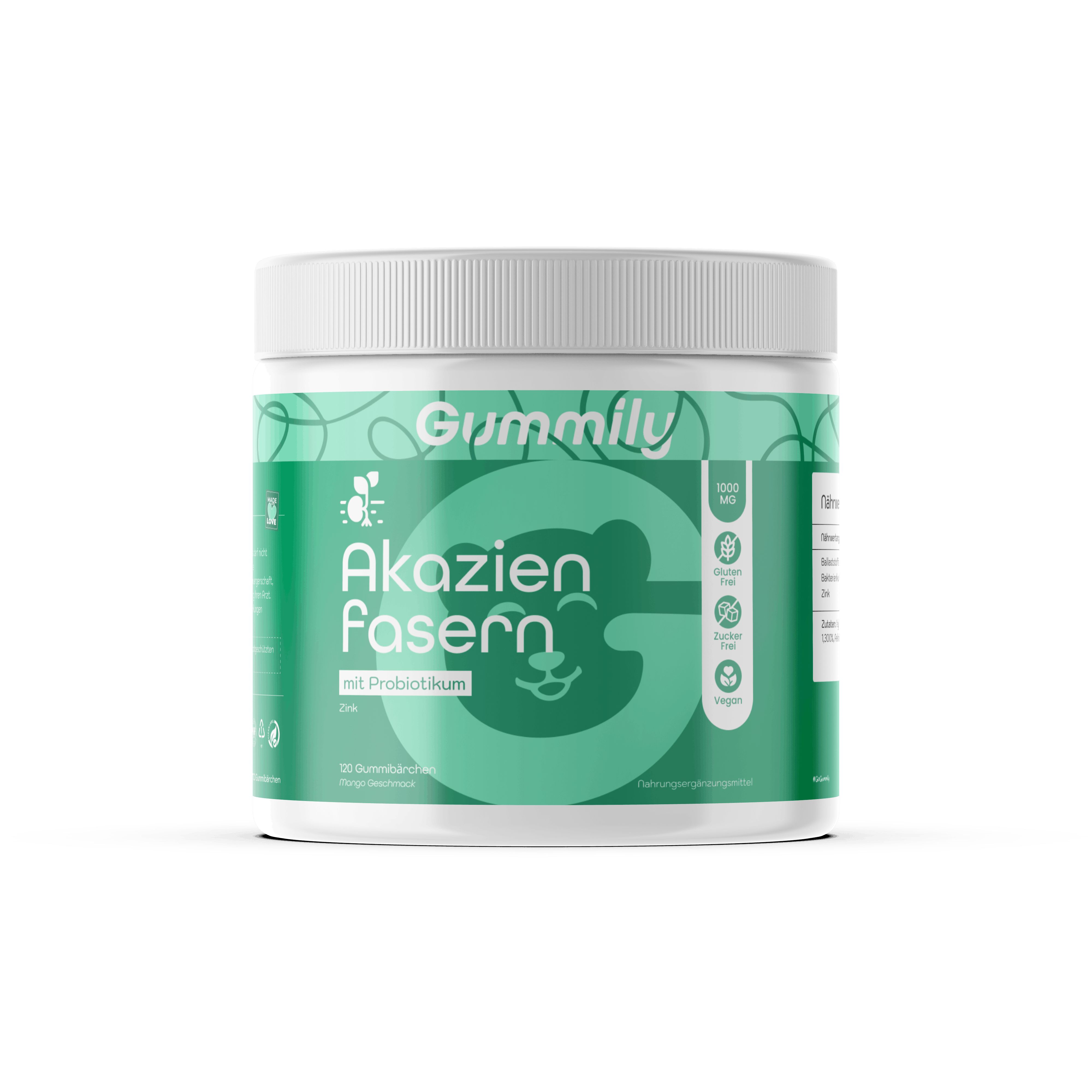 Gummily® Akazienfasern Gummibärchen - 1 Monats-Vorrat Laborgeprüft regelmäßige Verdauung 120 St
