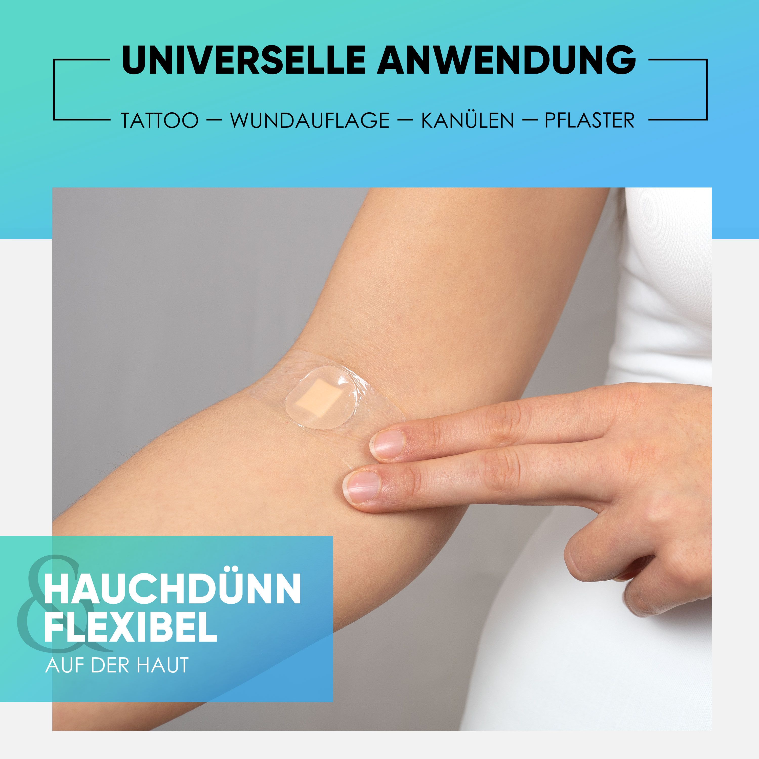 Health Press Folienverband – Wasserfeste Schutzfolie (Duschpflaster) zum Abdecken von Wunden