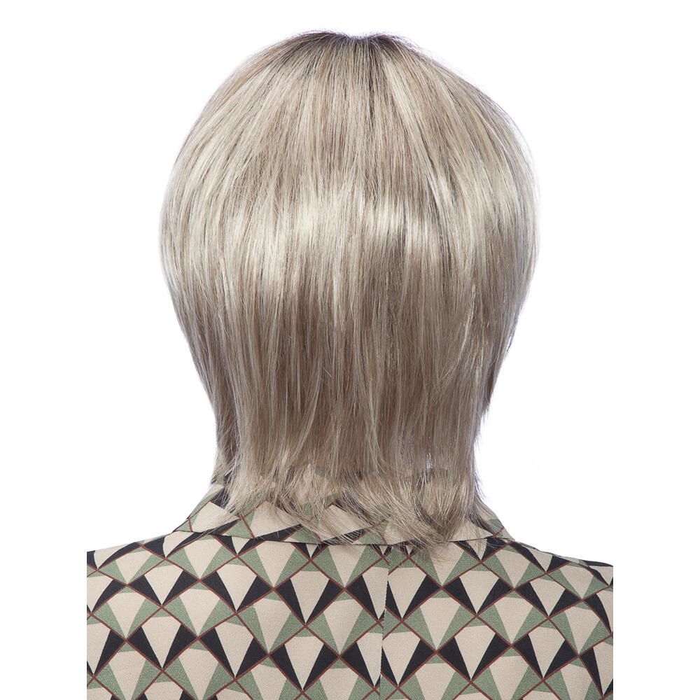 Perücke Enja von trendhair. Kurzes, blondes Haar. Rückansicht.